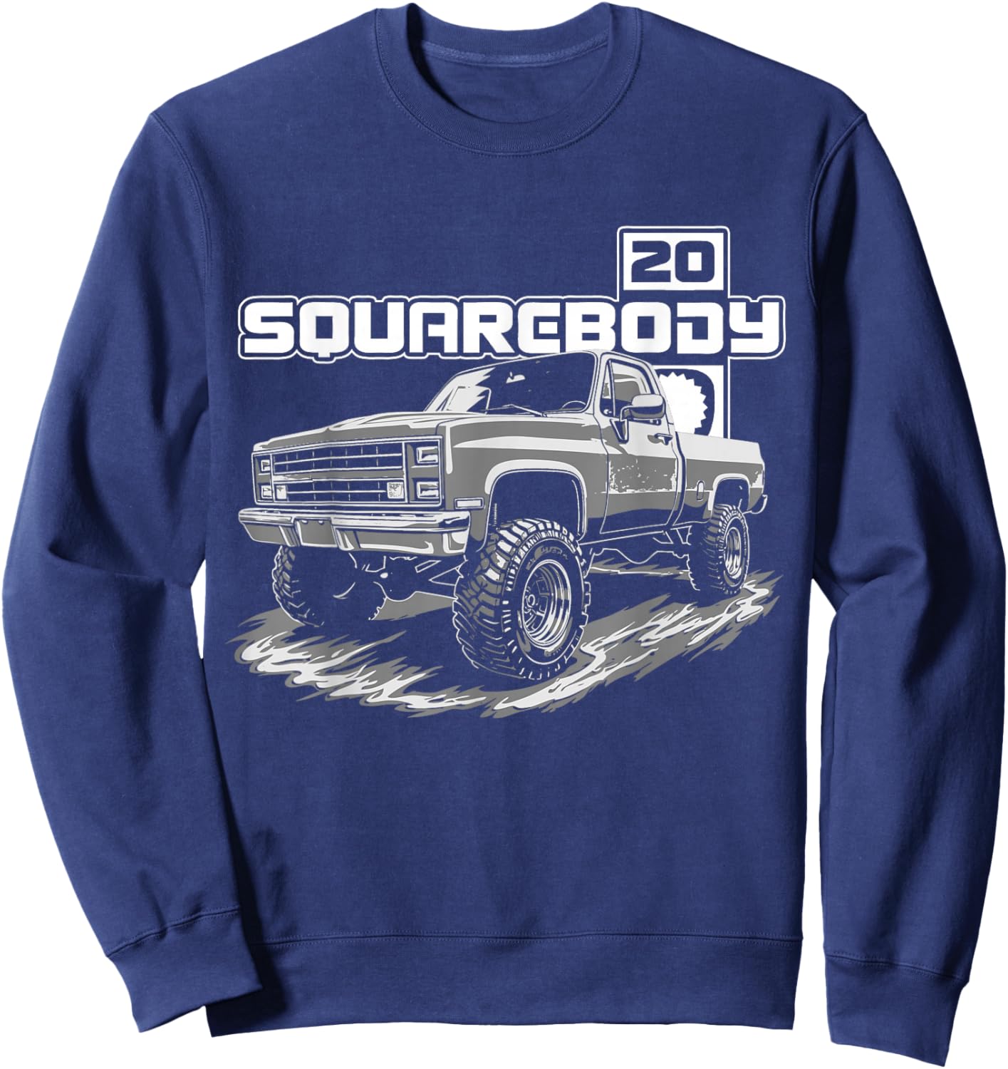 Squarebody K20 Classic 4x4 Offroad Truck Squarebody Life Sweatshirt - Sweatshirt | Navy