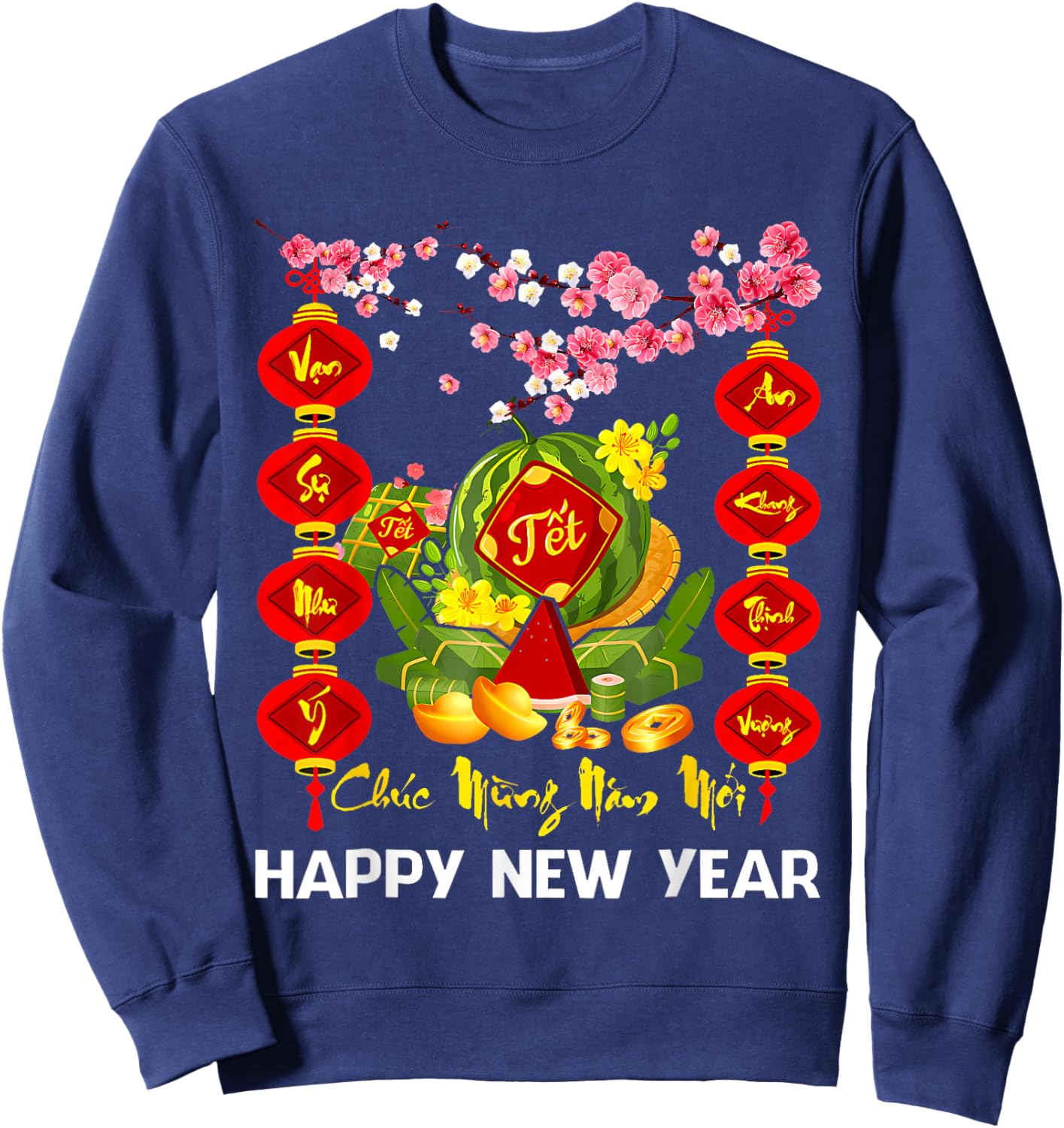 Chuc Mung NAM Moi Xuan Binh NGO Vietnamese New Year TET 2026 Sweatshirt - Sweatshirt | Navy
