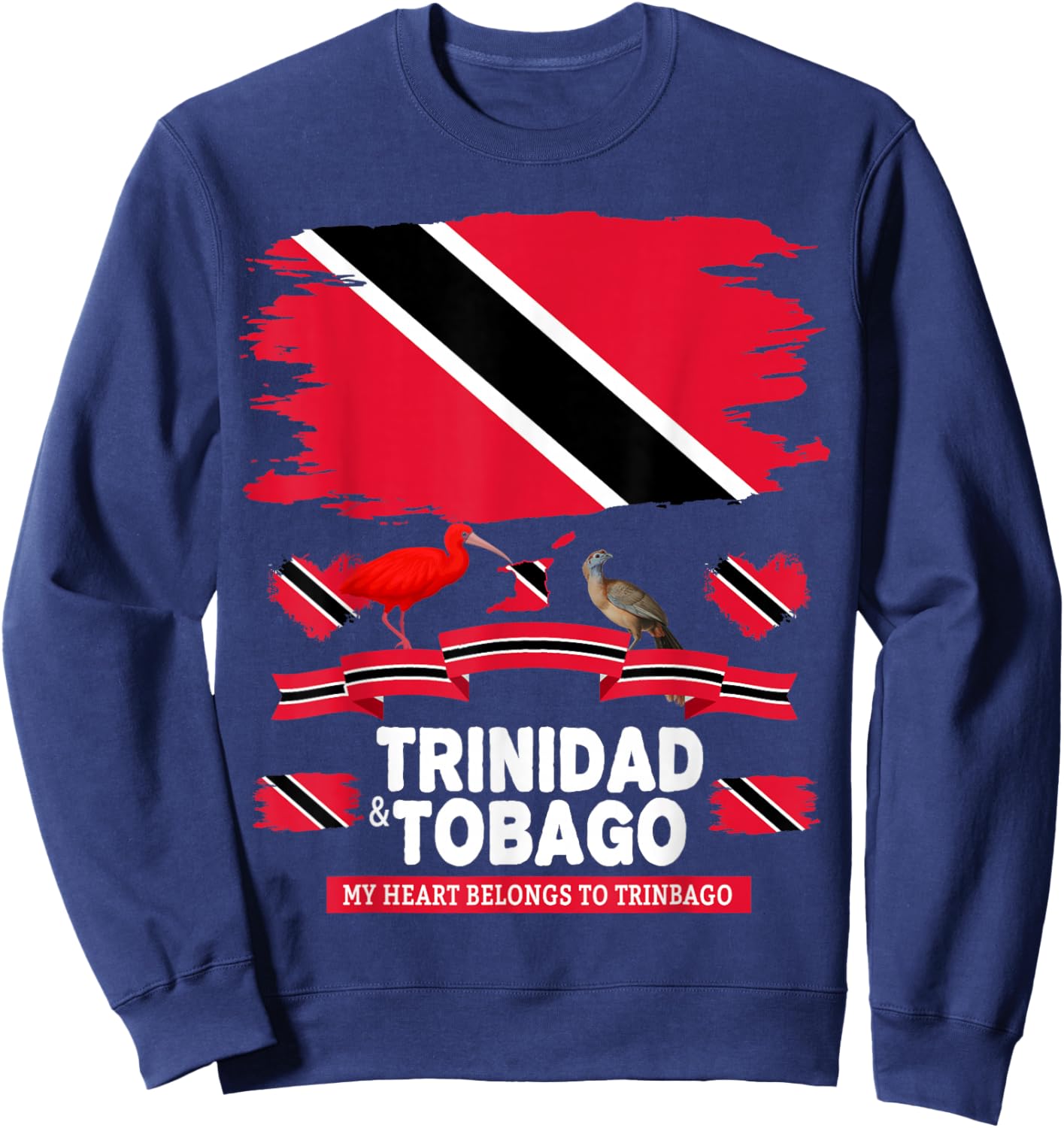 Trinidad Flag Outfit Idea for Kids Trinidad & Tobago Culture Sweatshirt - Sweatshirt | Navy