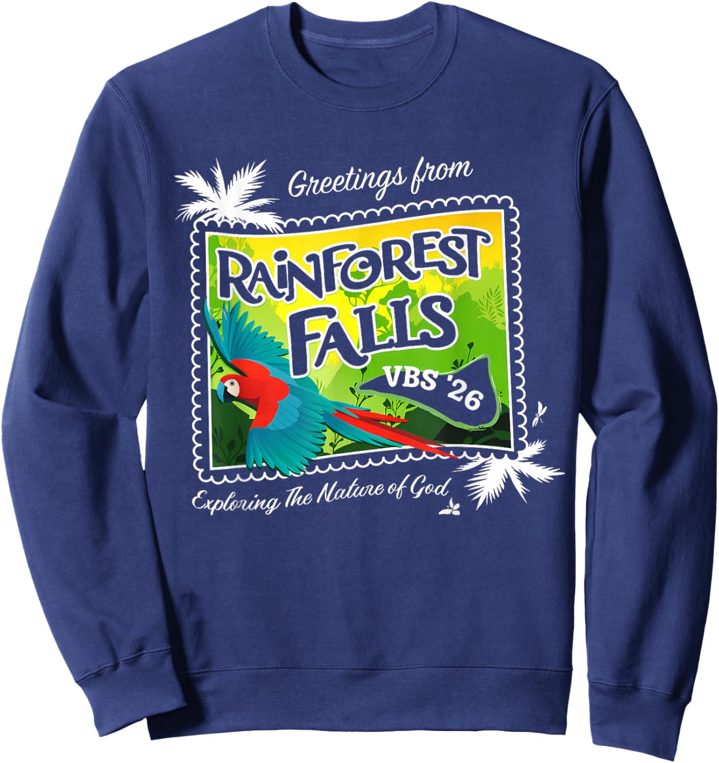 Rainforest Falls VBS 2026 Stamp Exploring The Nature of God Sweatshirt - Sweatshirt | Navy