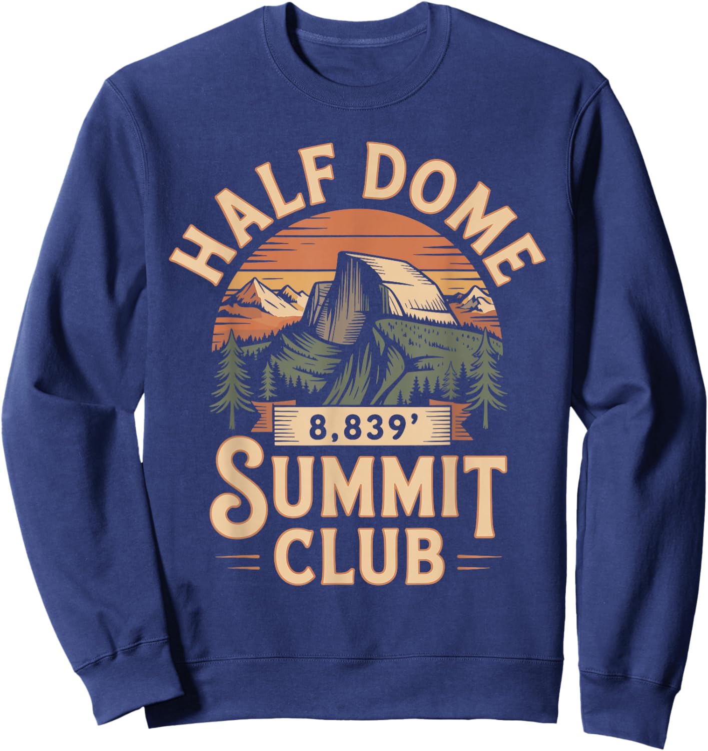 Half Dome Summit Club Shirt Hiking Sweatshirt - Sweatshirt | Navy