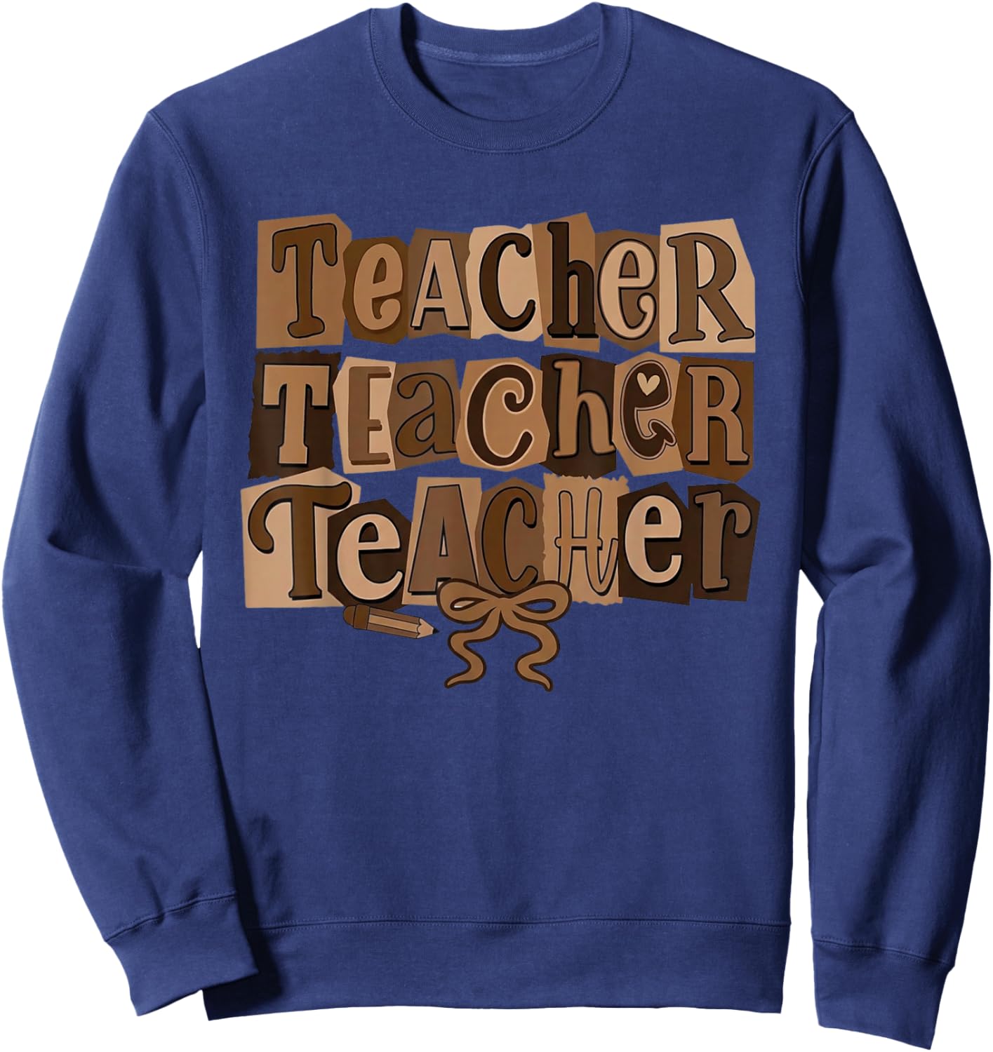 Black History Teacher Bow Afro Woman African American Women Sweatshirt - Sweatshirt | Navy