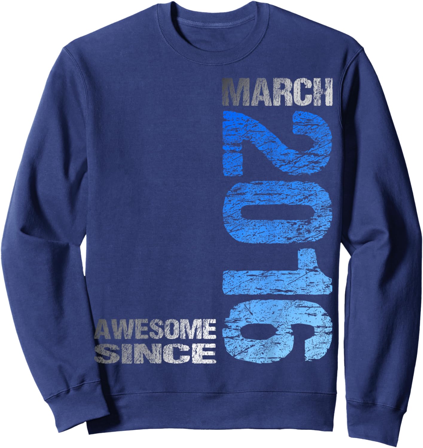 Awesome Since March 2016 Vintage 10. Birthday Sweatshirt - Sweatshirt | Navy