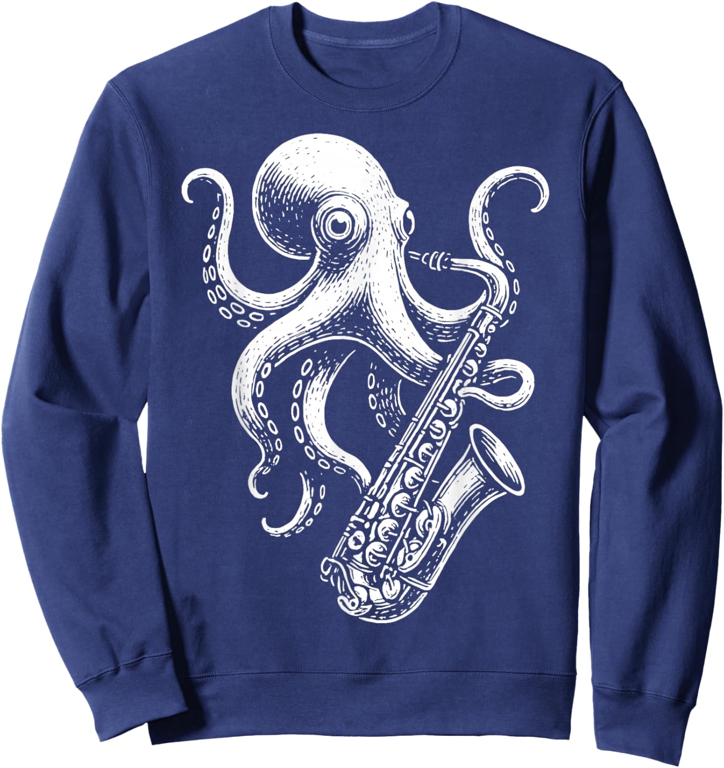 Octopus Saxophone Saxophonist Sweatshirt - Sweatshirt | Navy