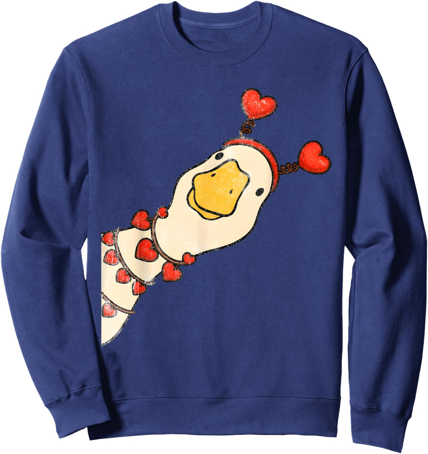 You Make My Heart Go Honk Valentine Goose Funny Meme Sweatshirt - Sweatshirt | Navy