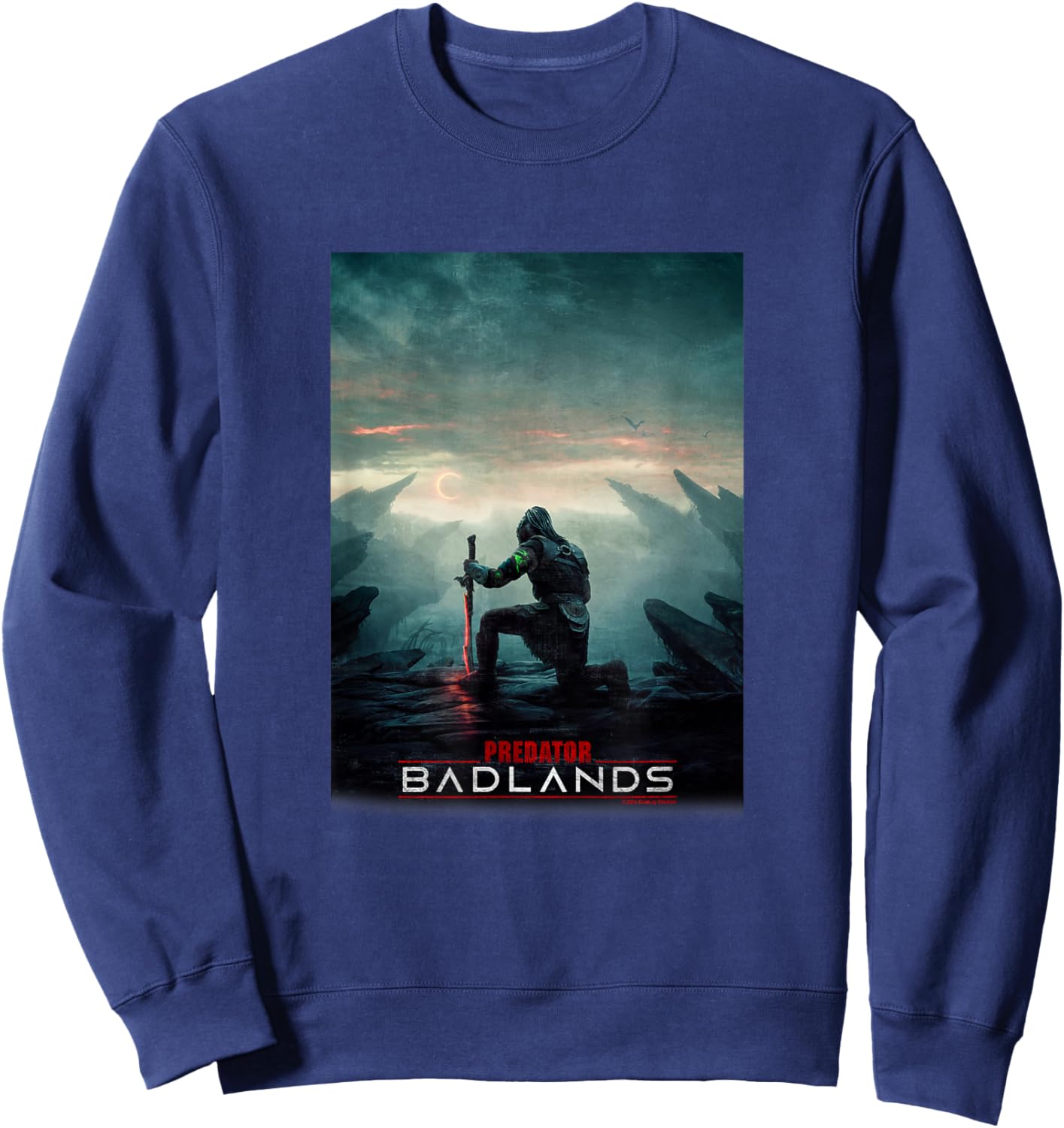 Predator: Badlands Kneeling Warrior Epic Poster Sweatshirt - Sweatshirt | Navy