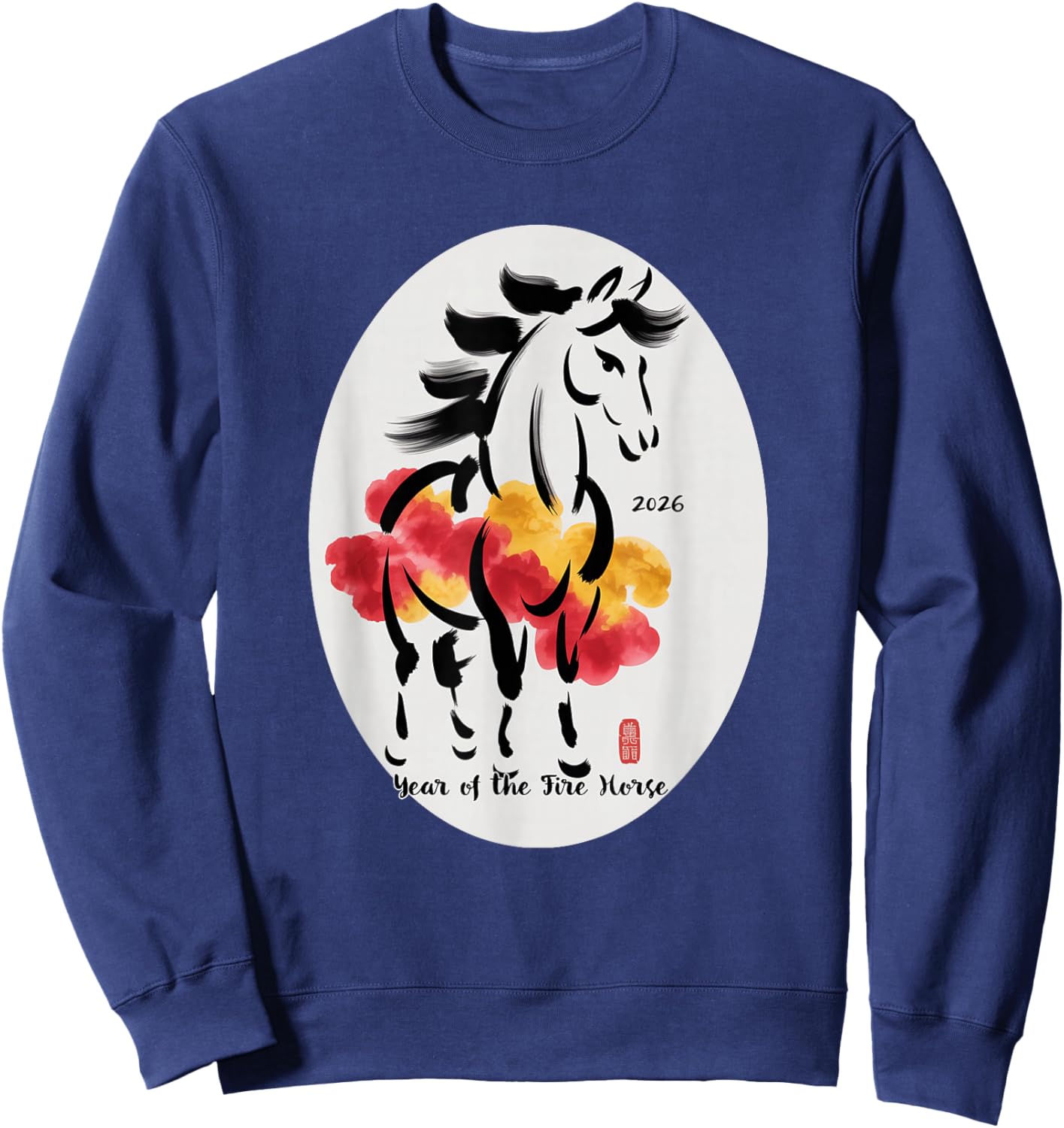 Chinese New Yr 2026 Year of The Fire Horse Sweatshirt - Sweatshirt | Navy