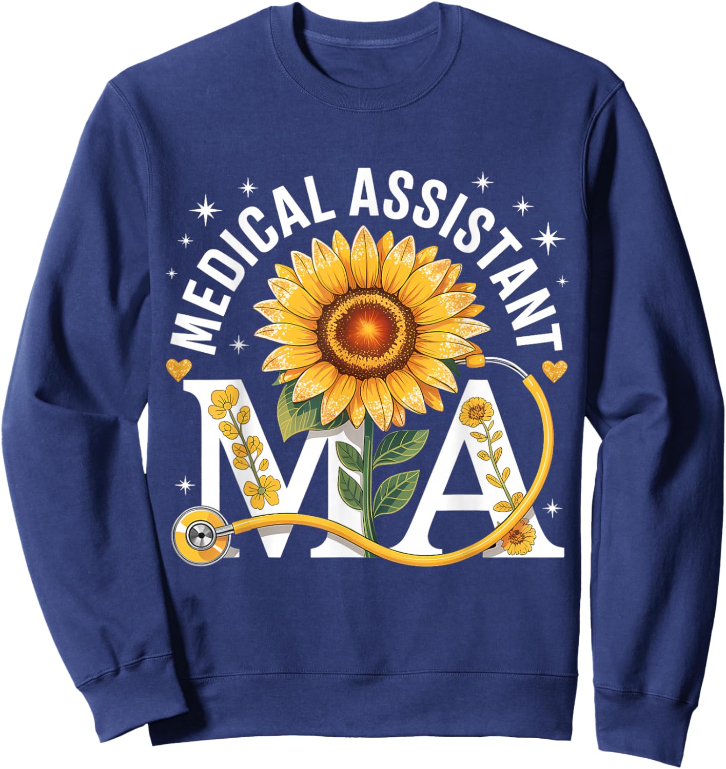 Medical Assistant Sunflower Sweatshirt - Sweatshirt | Navy