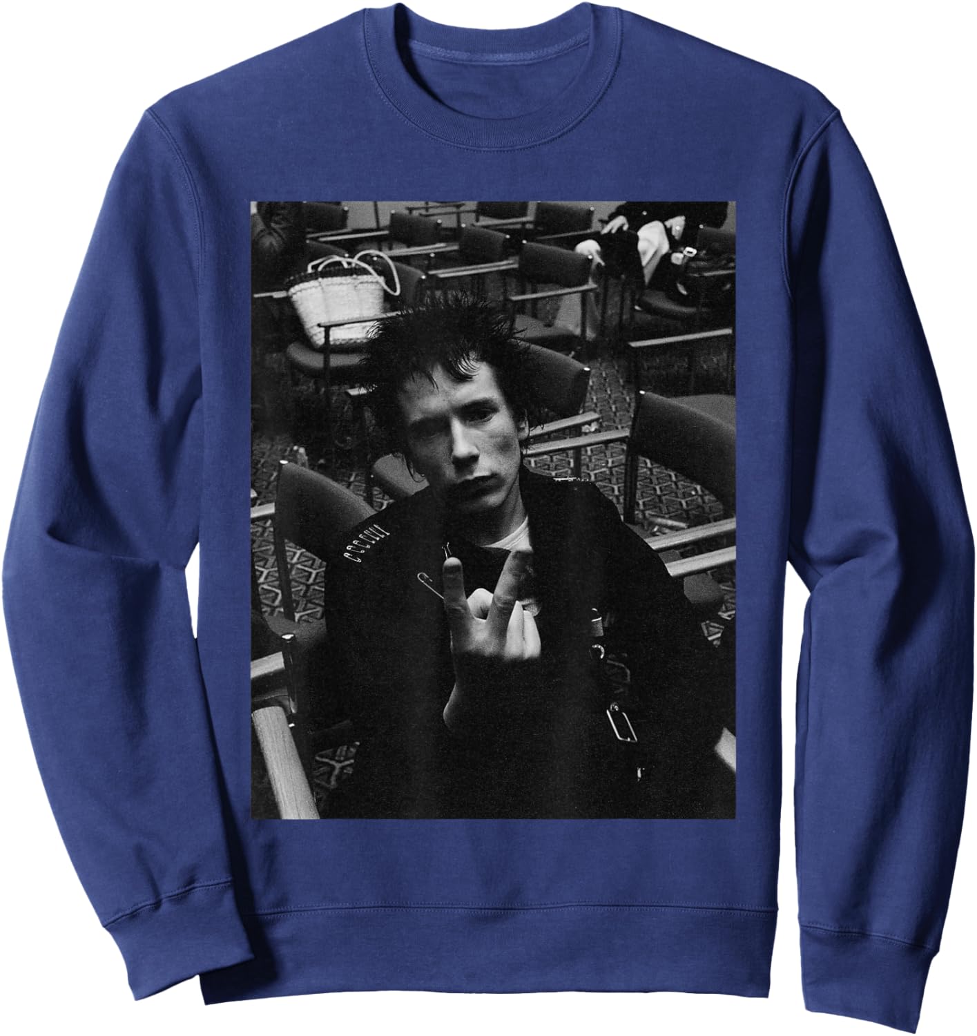 Sex Pistols Johnny Rotten Punks in London 1977 Sweatshirt - Sweatshirt | Navy