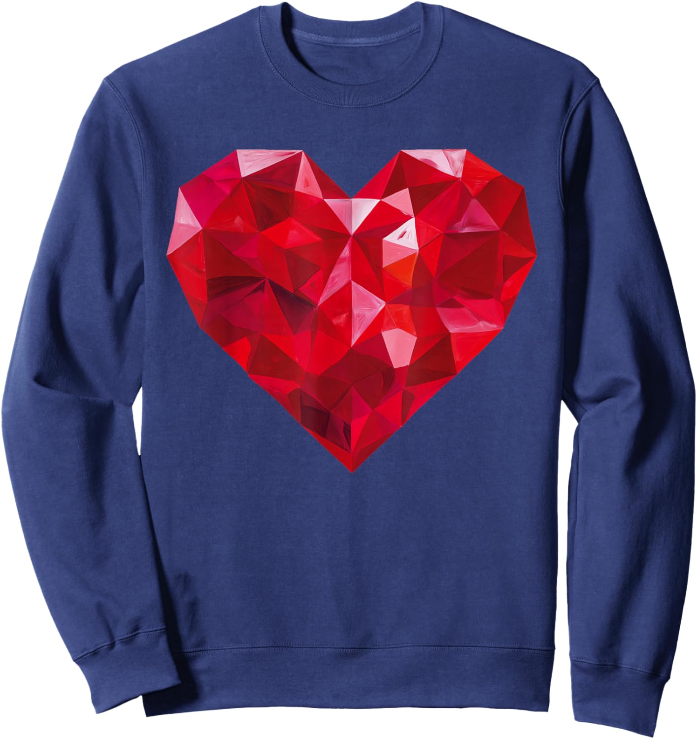 Valentines Day Heart Love Couple Romantic Art Graphic Sweatshirt - Sweatshirt | Navy
