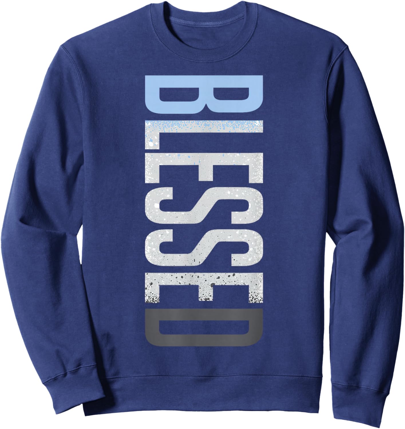 Wolf Grey Ice Blue Graphic Match Sweatshirt - Sweatshirt | Navy