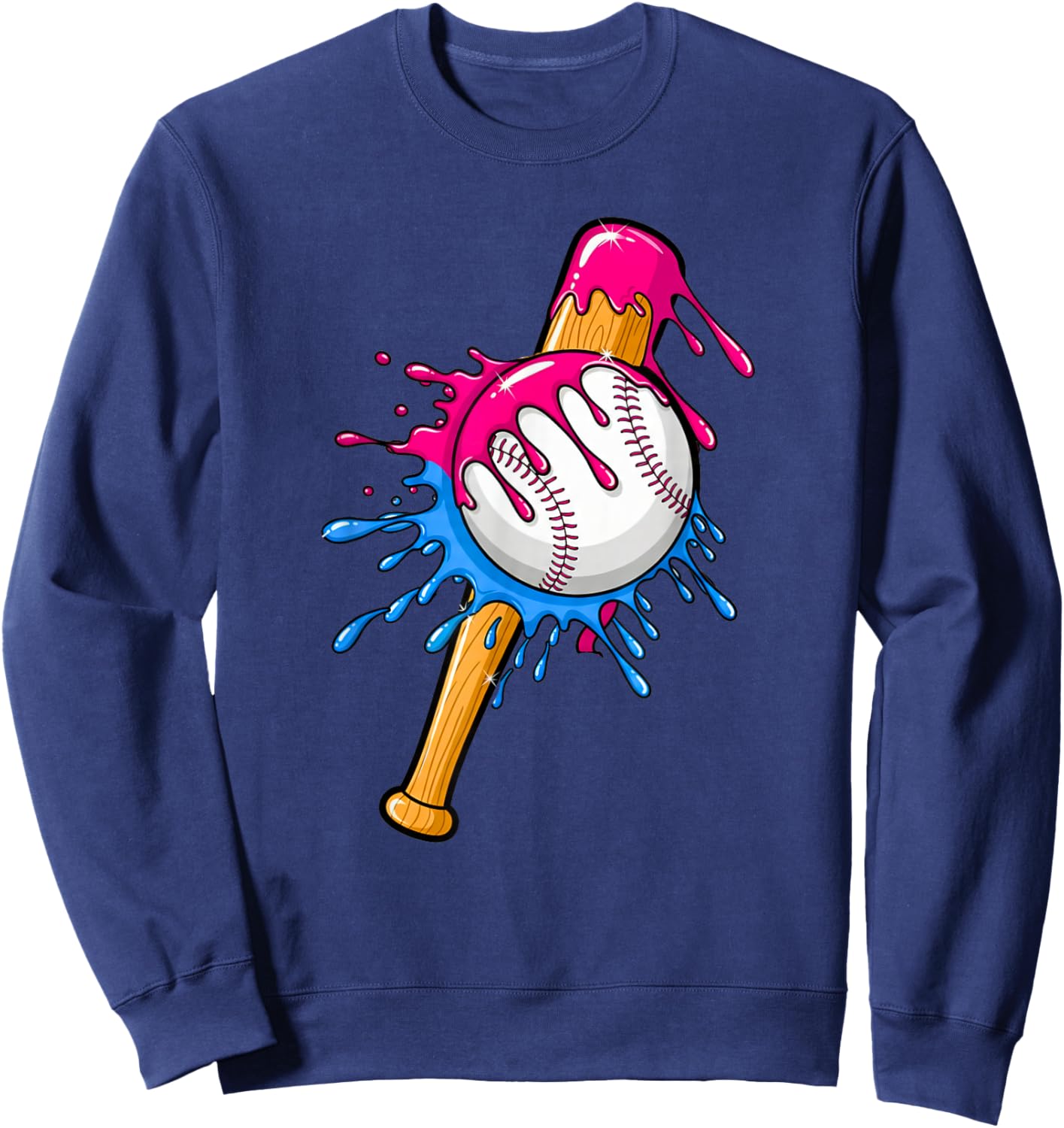Baseball Sport Respect The Drip Boys Baseball Sweatshirt - Sweatshirt | Navy