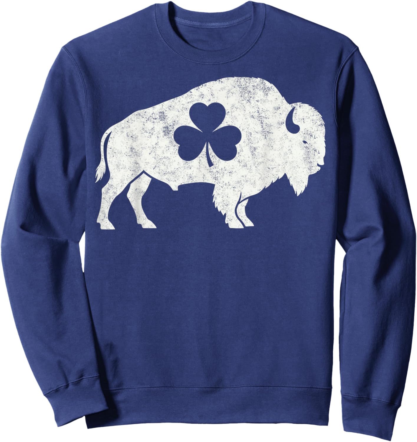 Funny St. Patrick’s Paddy's Day Buffalo Shamrock Shenanigans Sweatshirt - Sweatshirt | Navy
