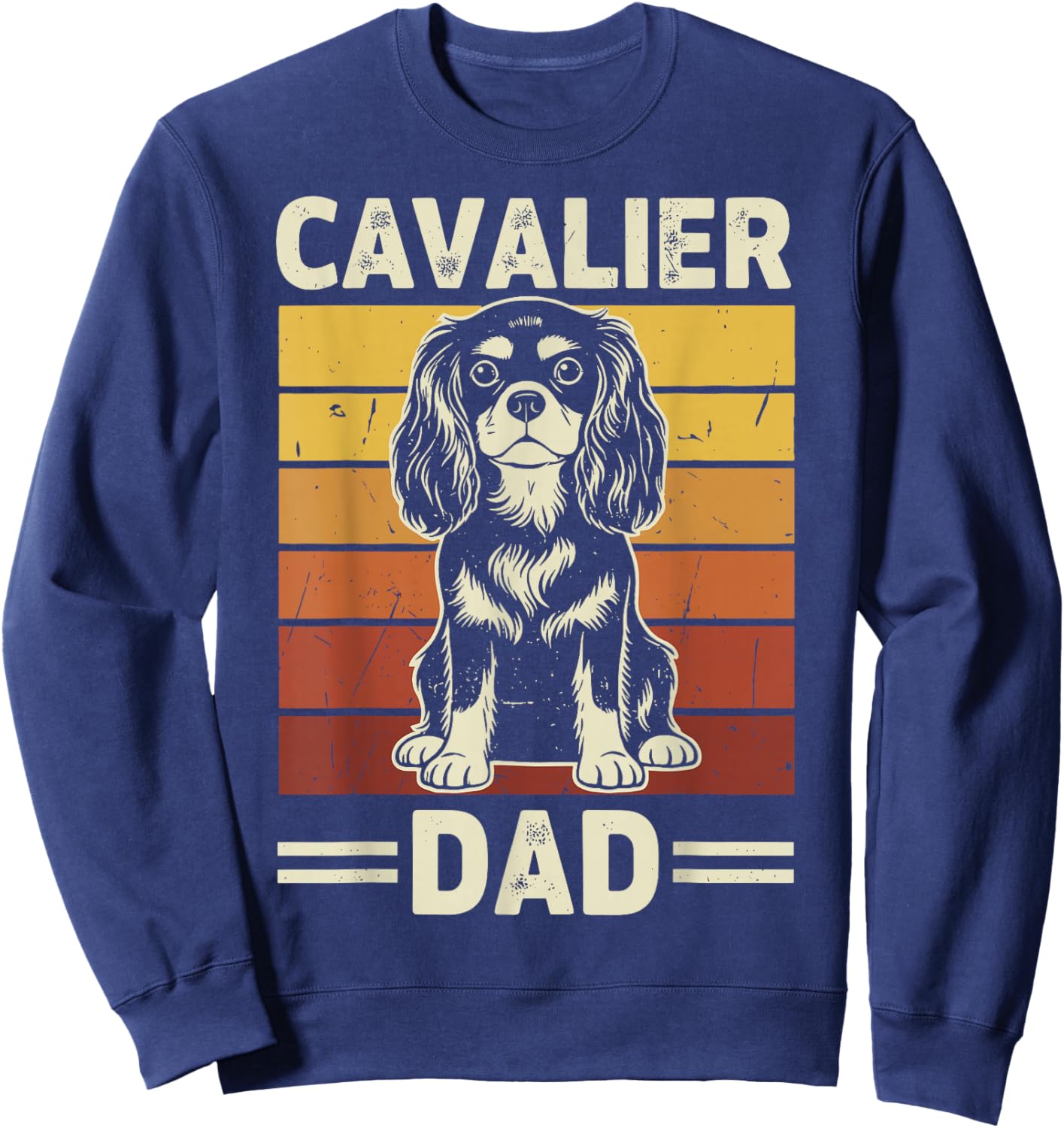 Cavalier King Charles Spaniel Dad Sweatshirt - Sweatshirt | Navy