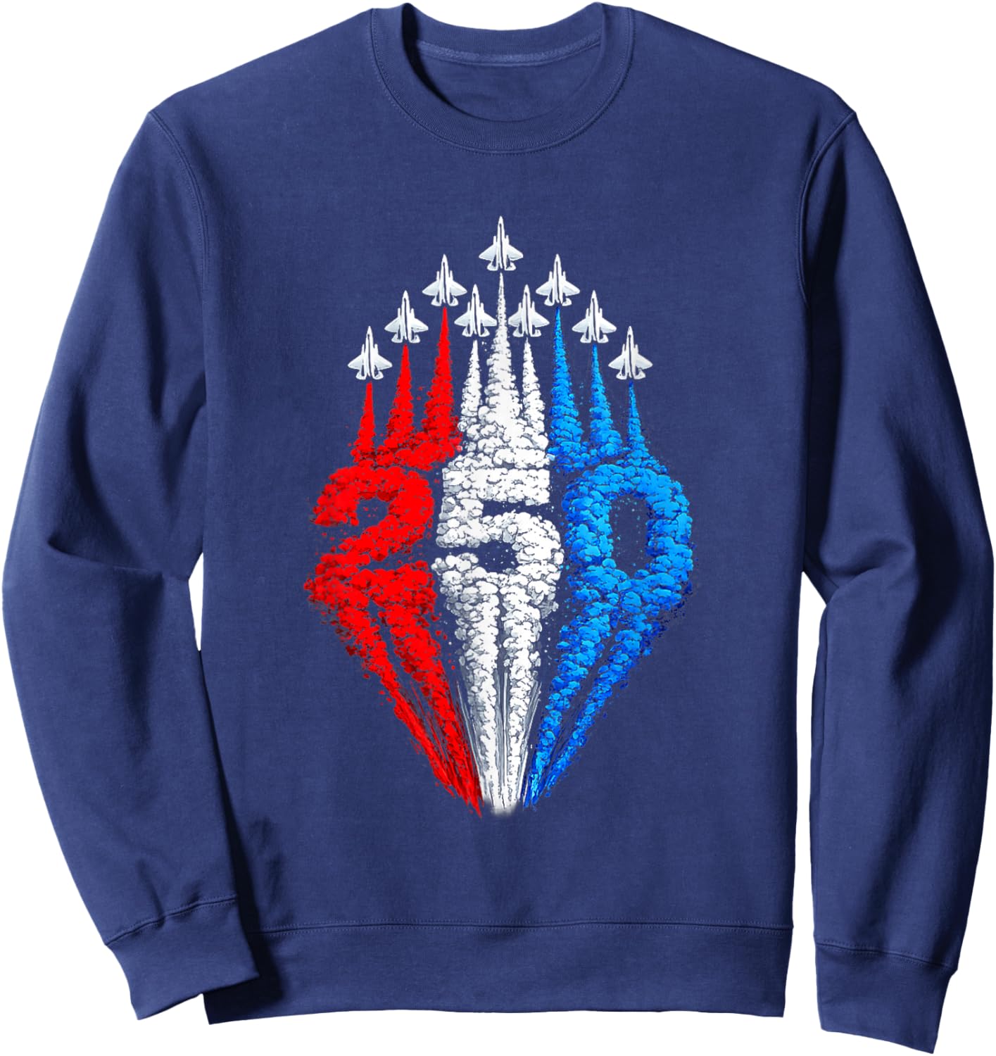 250 Years American 1776 2026 250th USA Patriotic 4th of July Sweatshirt - Sweatshirt | Navy