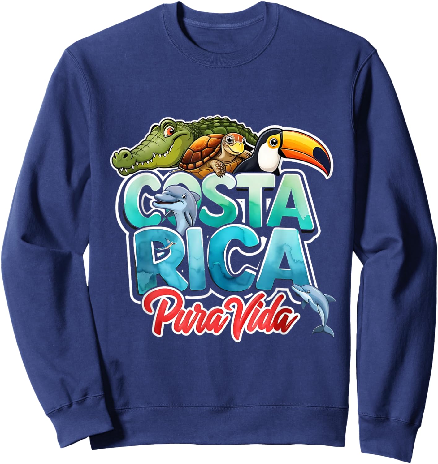 Pura Vida Costa Rica Central America Travel Souvenir 2026 Sweatshirt - Sweatshirt | Navy