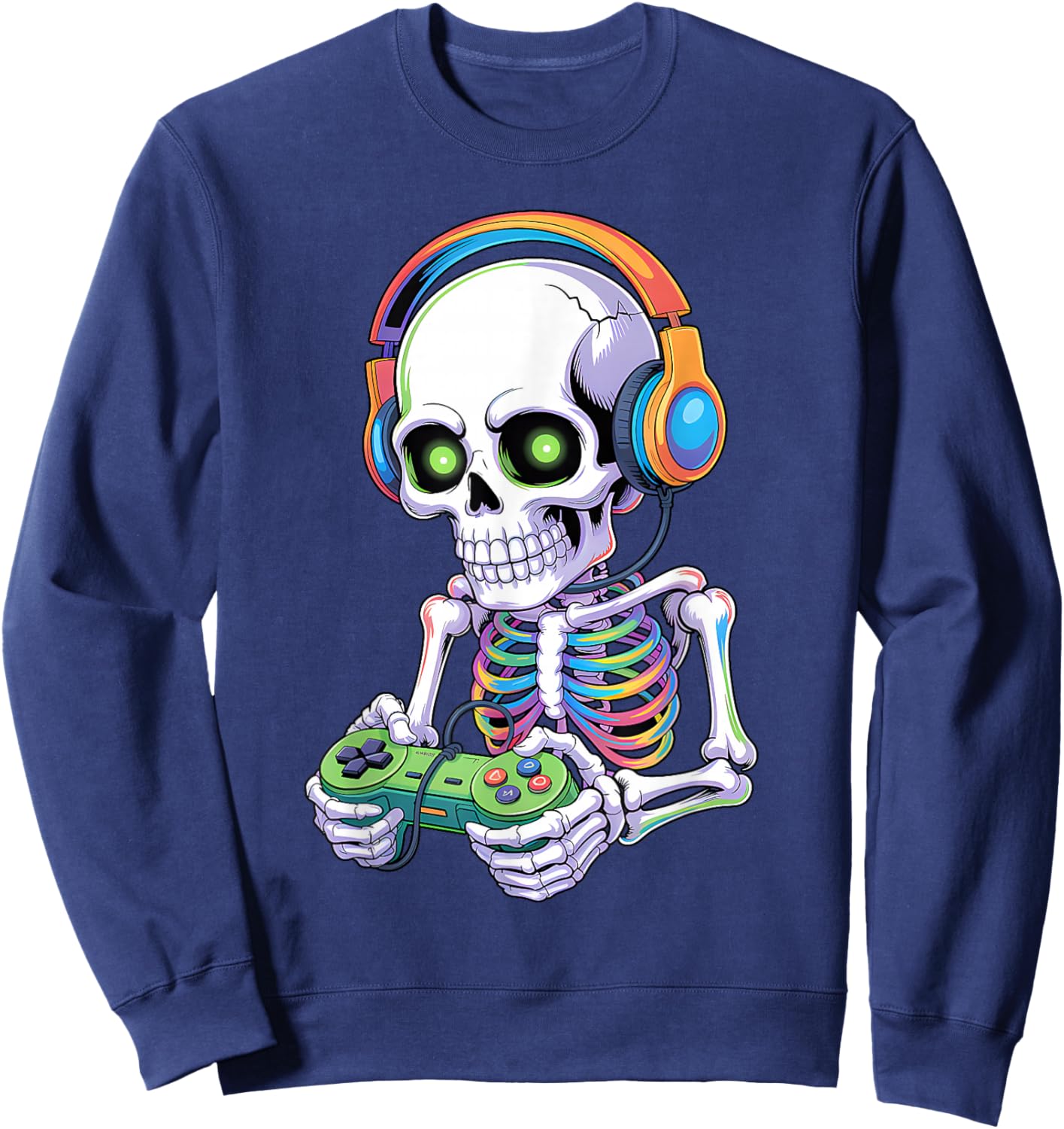 Gamer Skeleton Video Games Boys Teen Gaming Skeleton Lover Sweatshirt - Sweatshirt | Navy