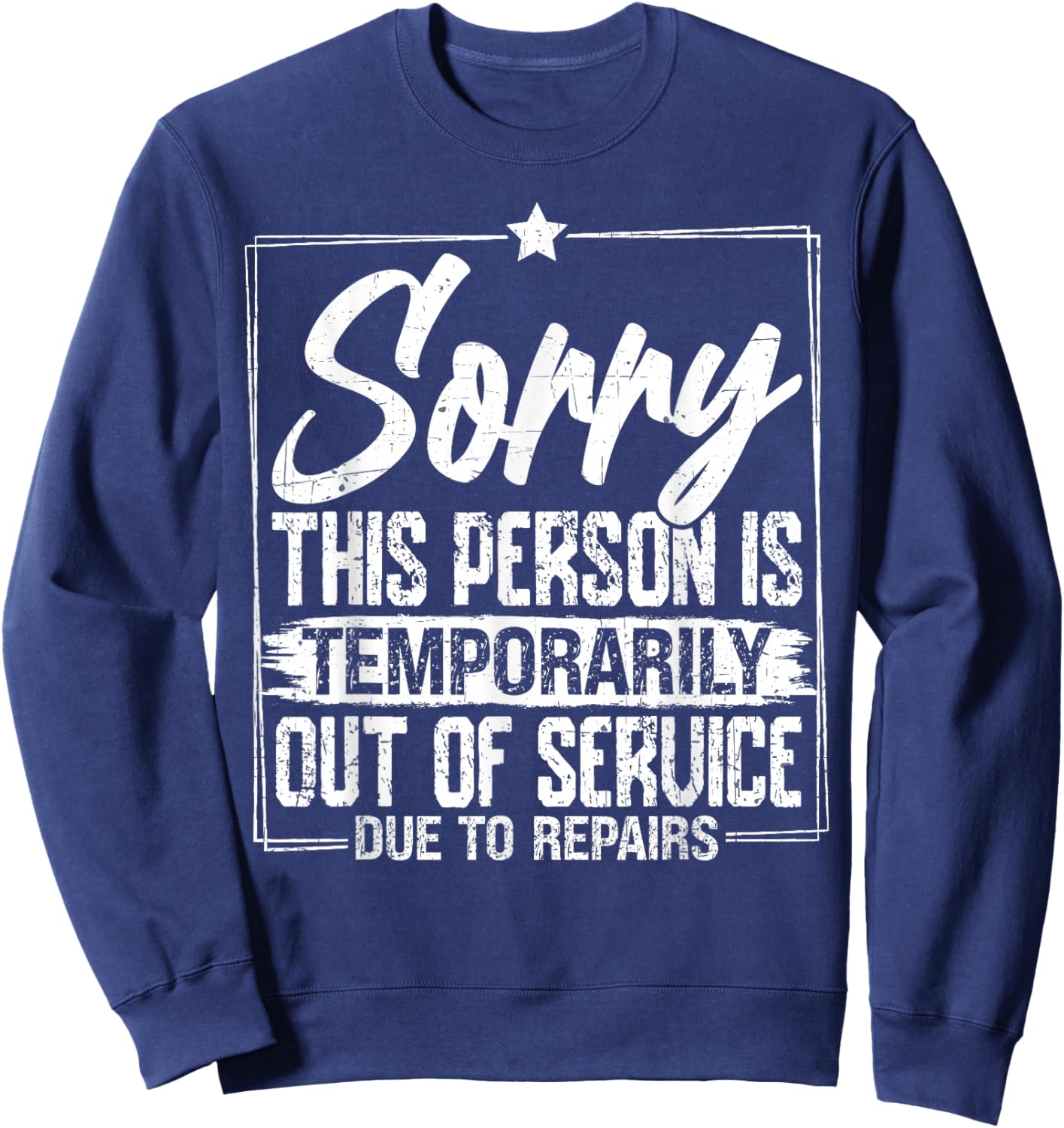 Funny Hip Knee Shoulder Joint Replacement Surgery Bionic Sweatshirt - Sweatshirt | Navy