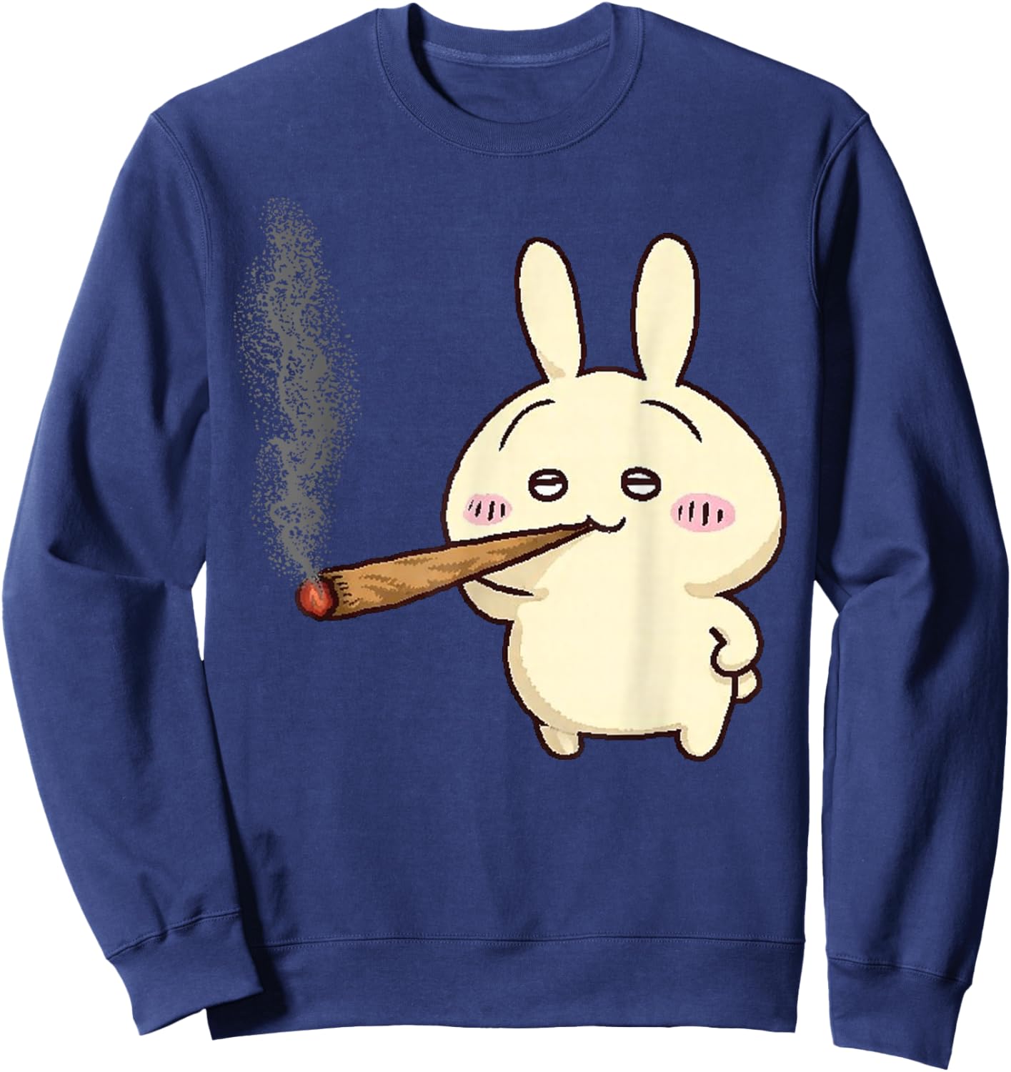 Funny Usagi Smoking Meme Women Sweatshirt - Sweatshirt | Navy