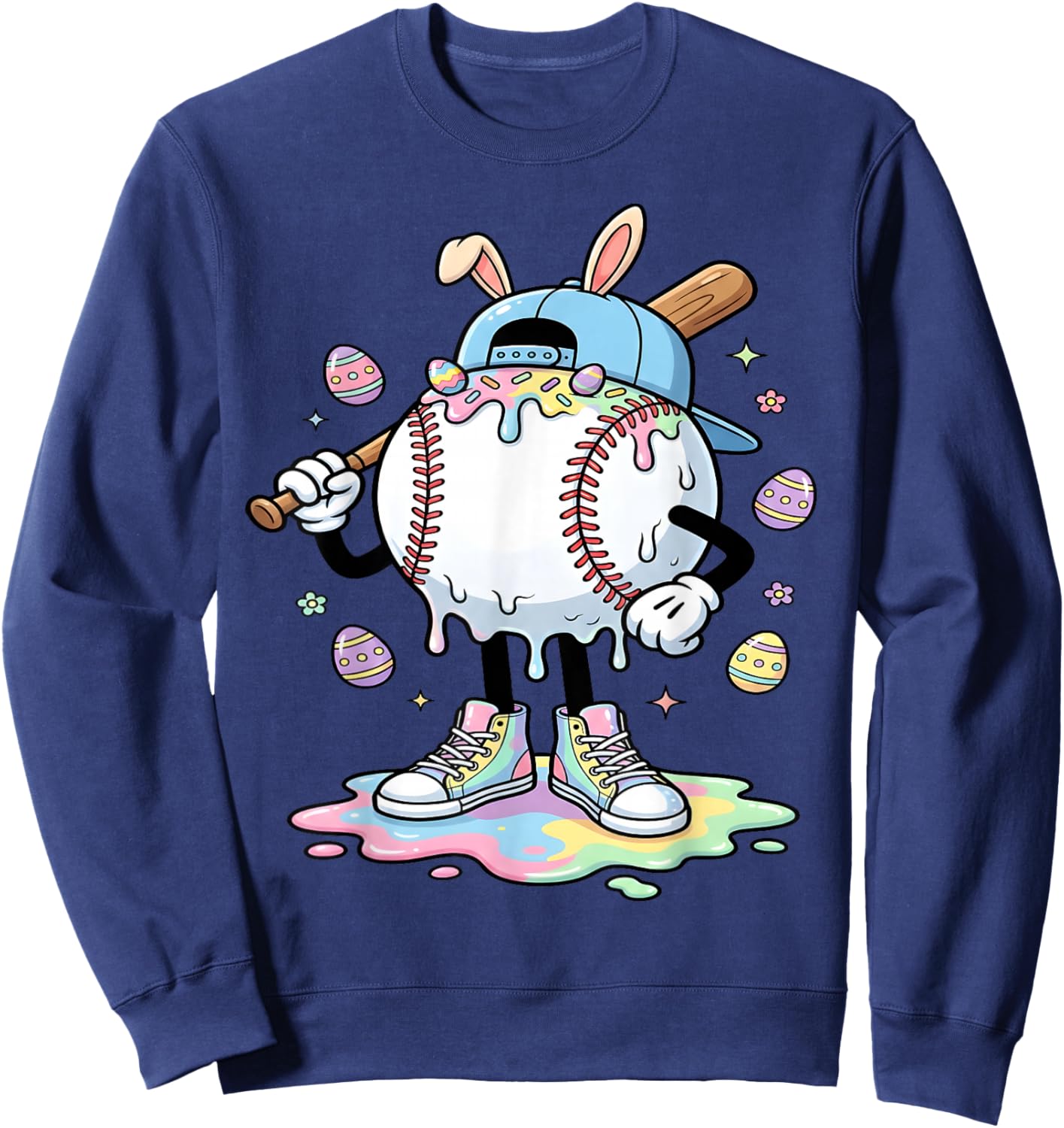 Baseball Drip Icecream Apparel Youth Boy Easter Sweatshirt - Sweatshirt | Navy