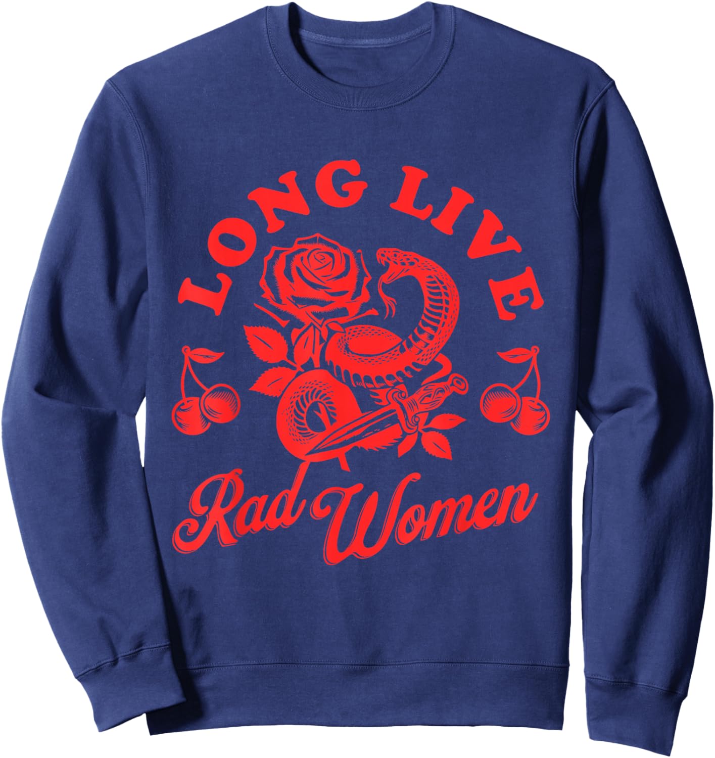 Long Live Rad Women Rebel Mama Club Badass Mom Girl Gang Sweatshirt - Sweatshirt | Navy