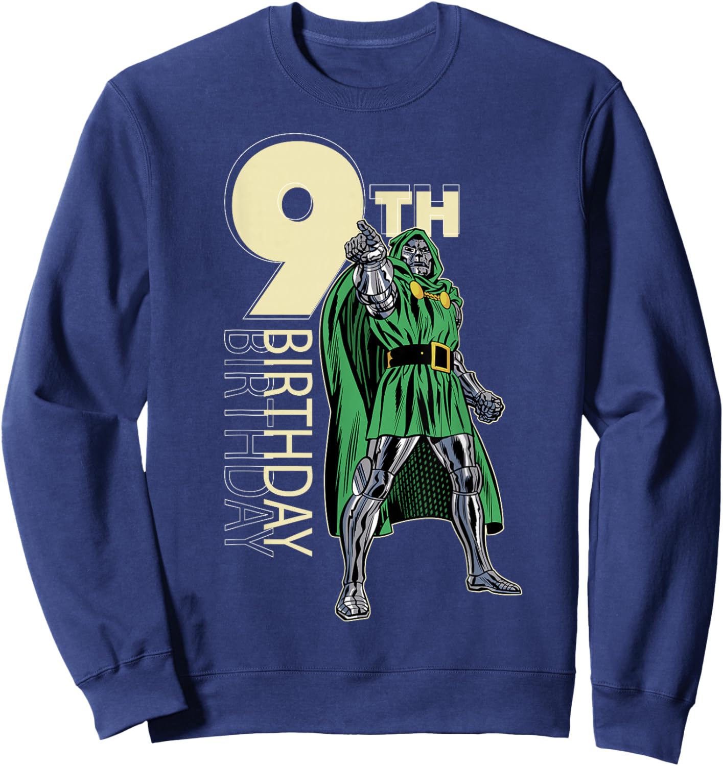 Marvel Comics Retro Dr. Doom 9th Birthday Sweatshirt - Sweatshirt | Navy