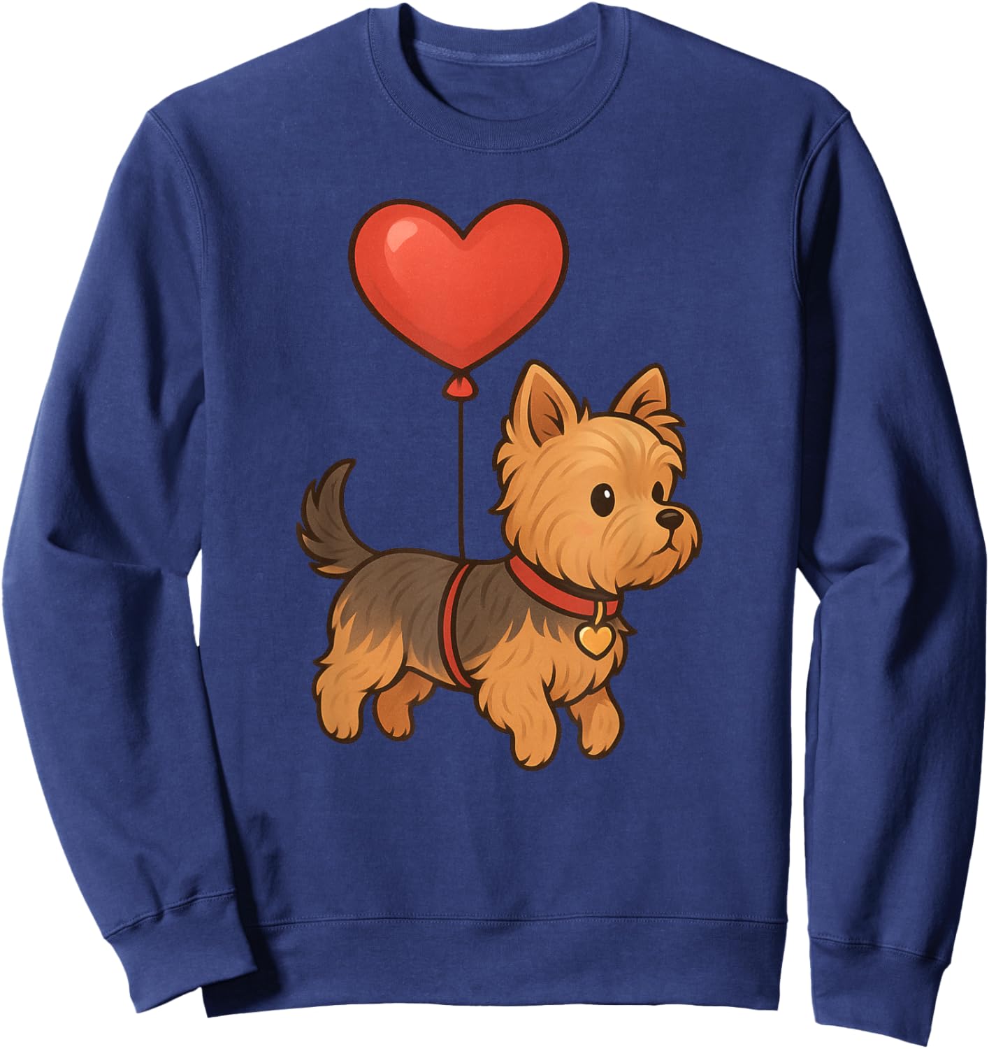 Yorkshire Terrier Valentine's Day Yorkie Men Women Kids Sweatshirt - Sweatshirt | Navy