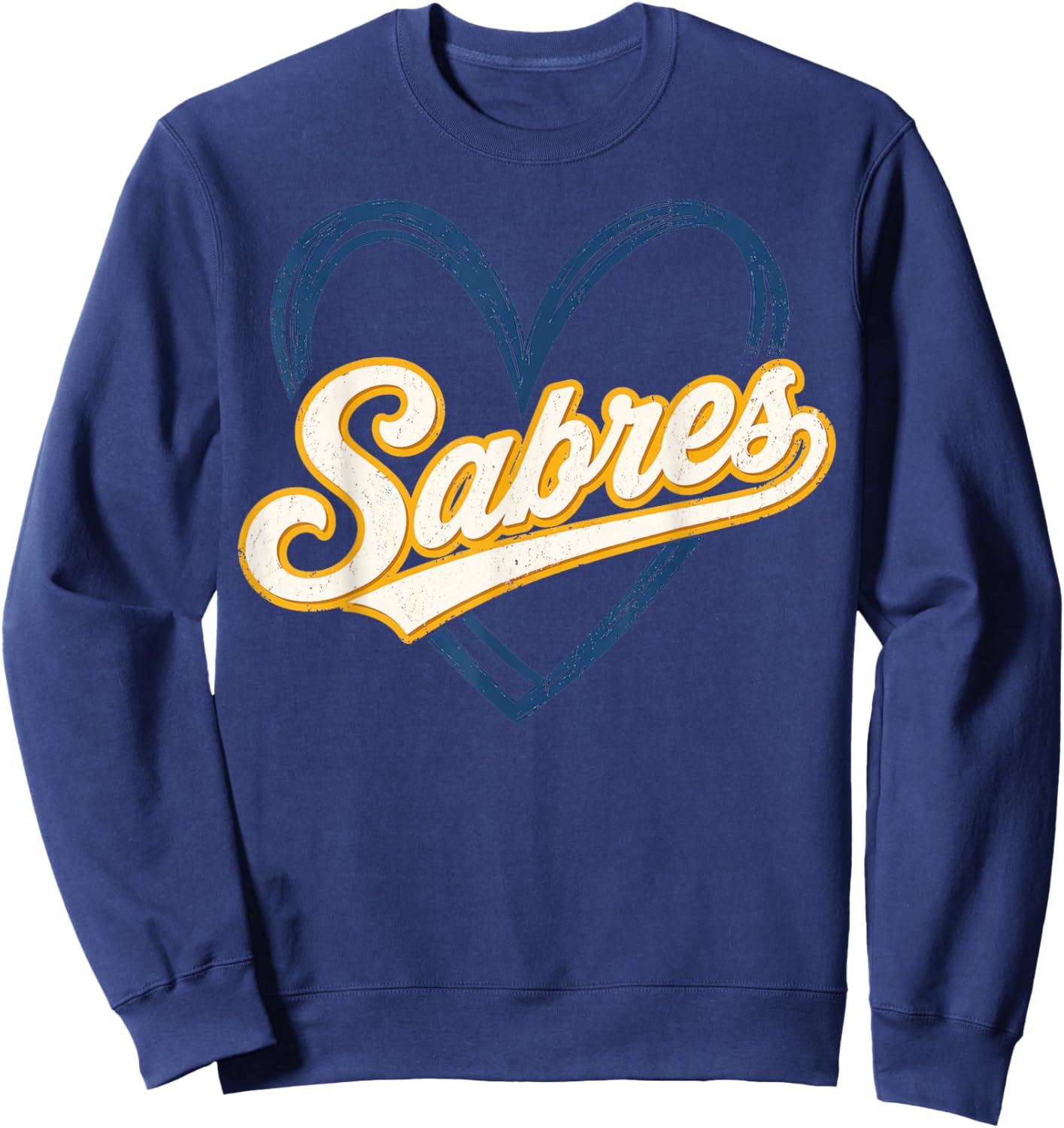 Sabres Name Retro Vintage Gift Women Boy Girl Sweatshirt - Sweatshirt | Navy