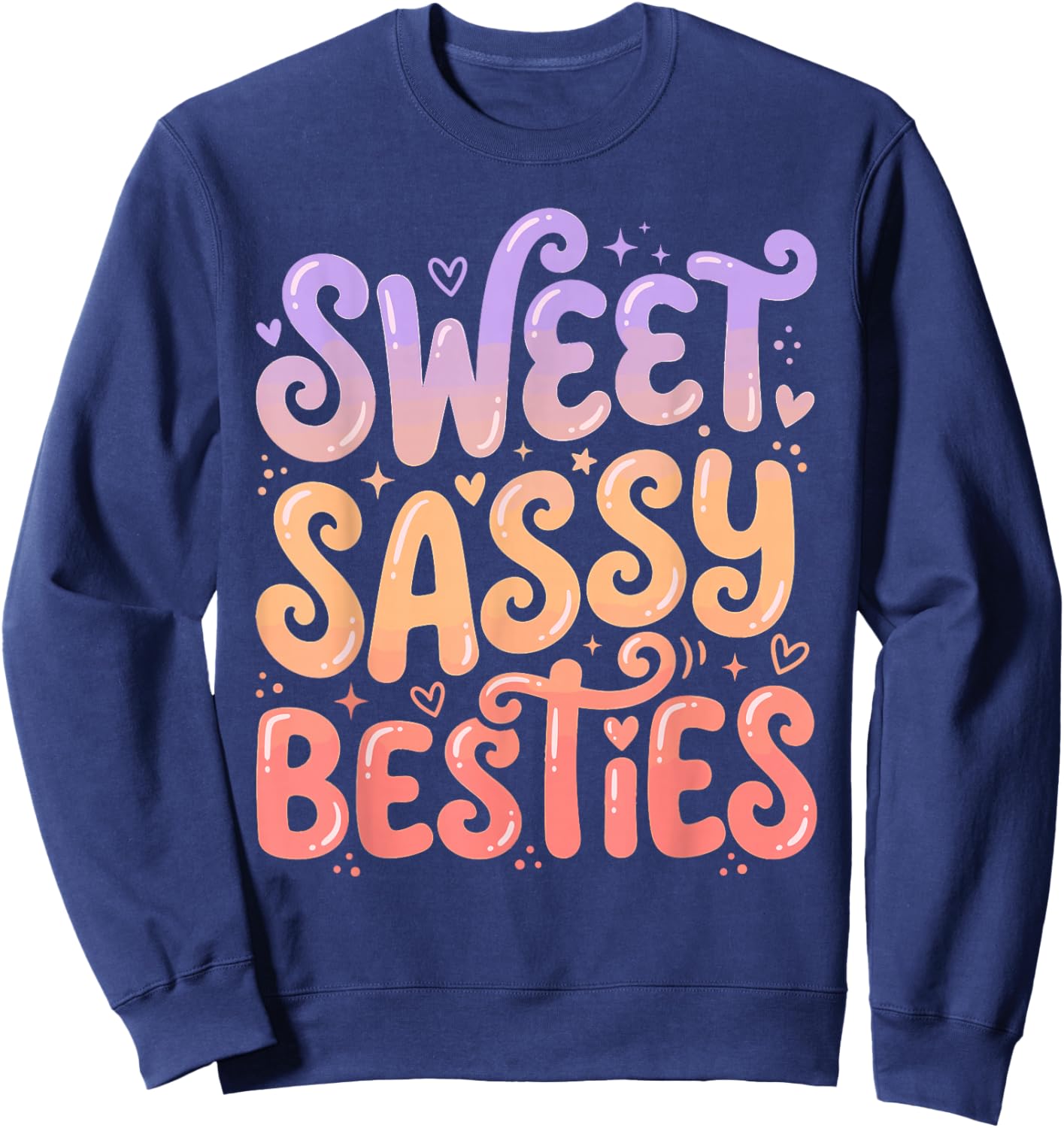 Tie Dye Toddler Kids Best Friend Matching Squad Bestie BFF Sweatshirt - Sweatshirt | Navy