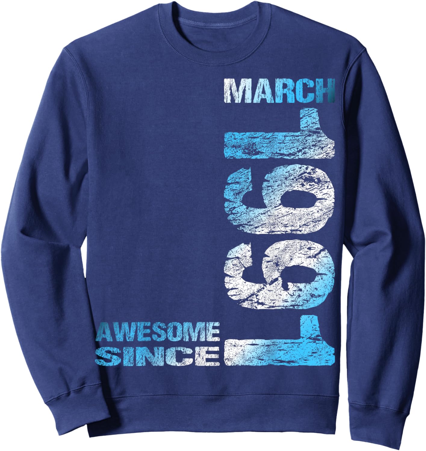 Awesome Since March 1991 35th Birthday Sweatshirt - Sweatshirt | Navy