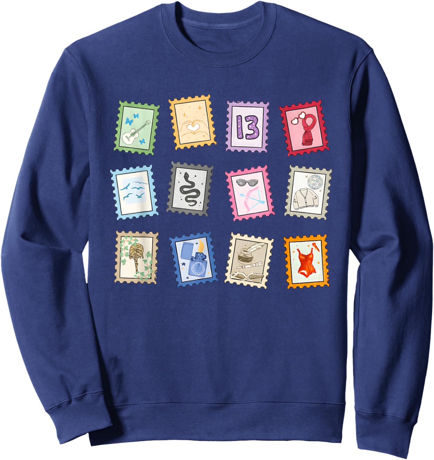 Taylor Groovy Name Stamps 80's Vintage Birthday Girls Teens Sweatshirt - Sweatshirt | Navy