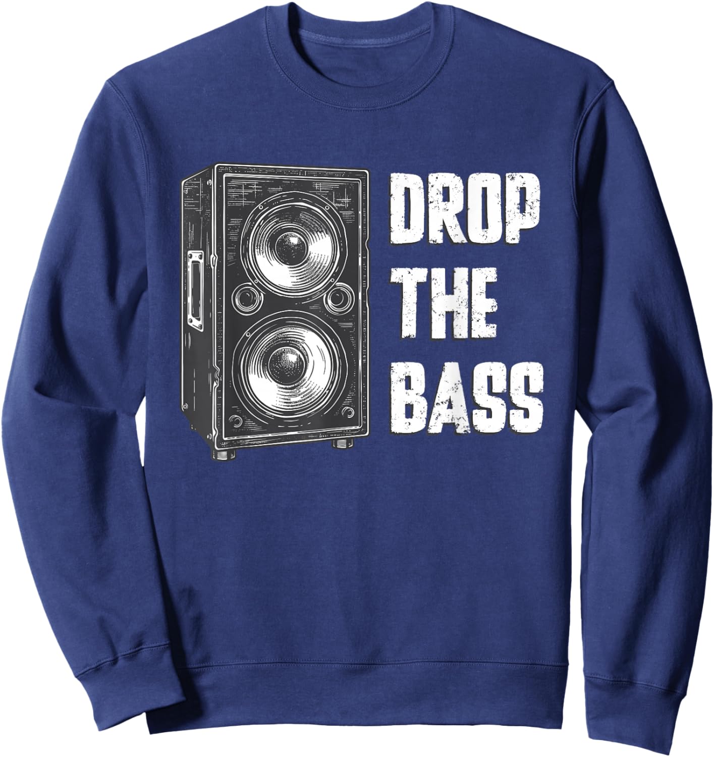 Bass-Drop Subwoofer Speaker Retro/Vintage Aesthetic Sweatshirt - Sweatshirt | Navy