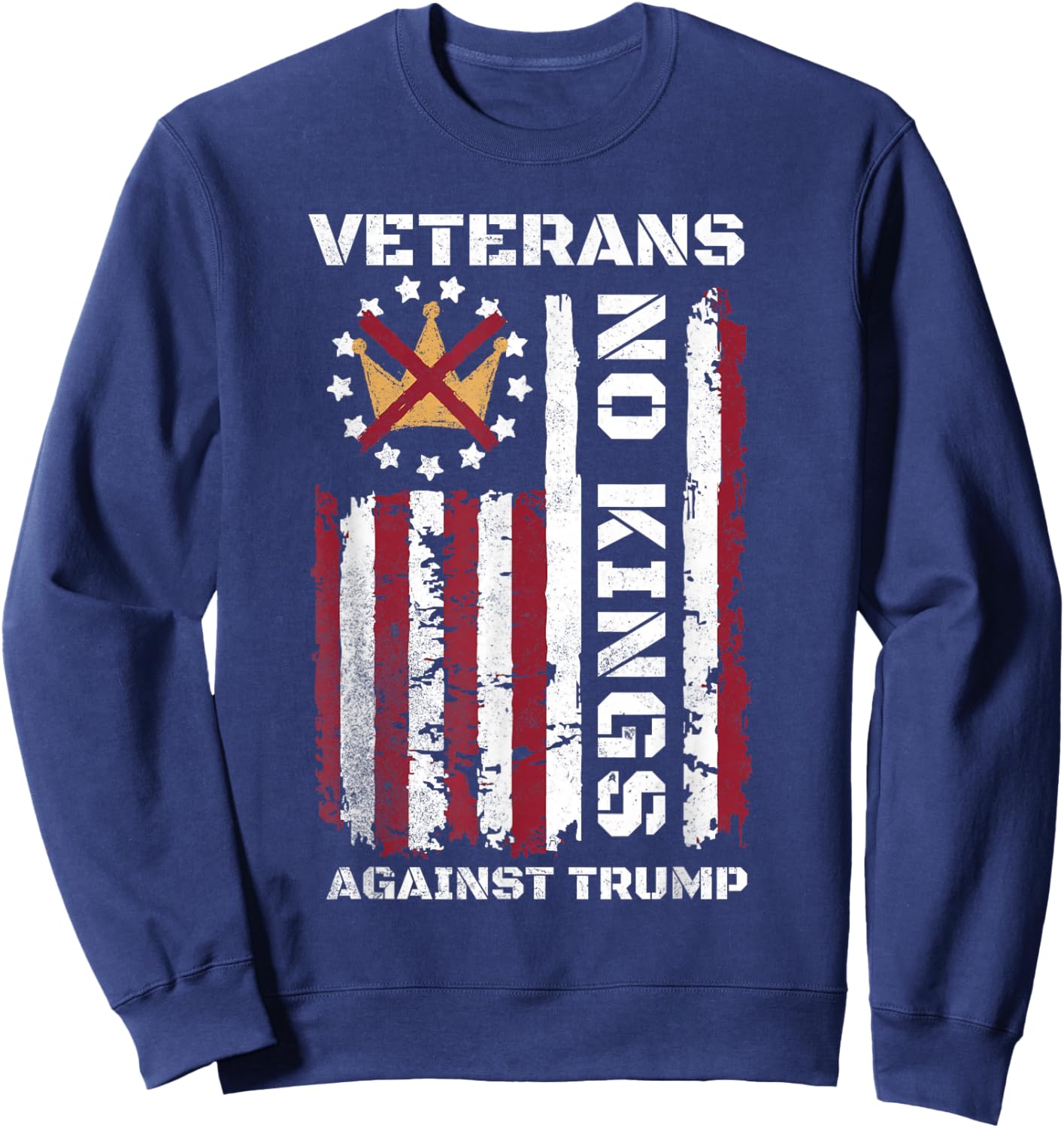 Veterans No Kings Sweatshirt - Sweatshirt | Navy