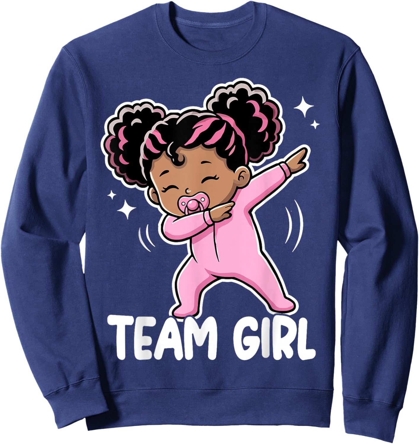 Team Girl Baby Announcement Cute Gender Reveal Party Sweatshirt - Sweatshirt | Navy