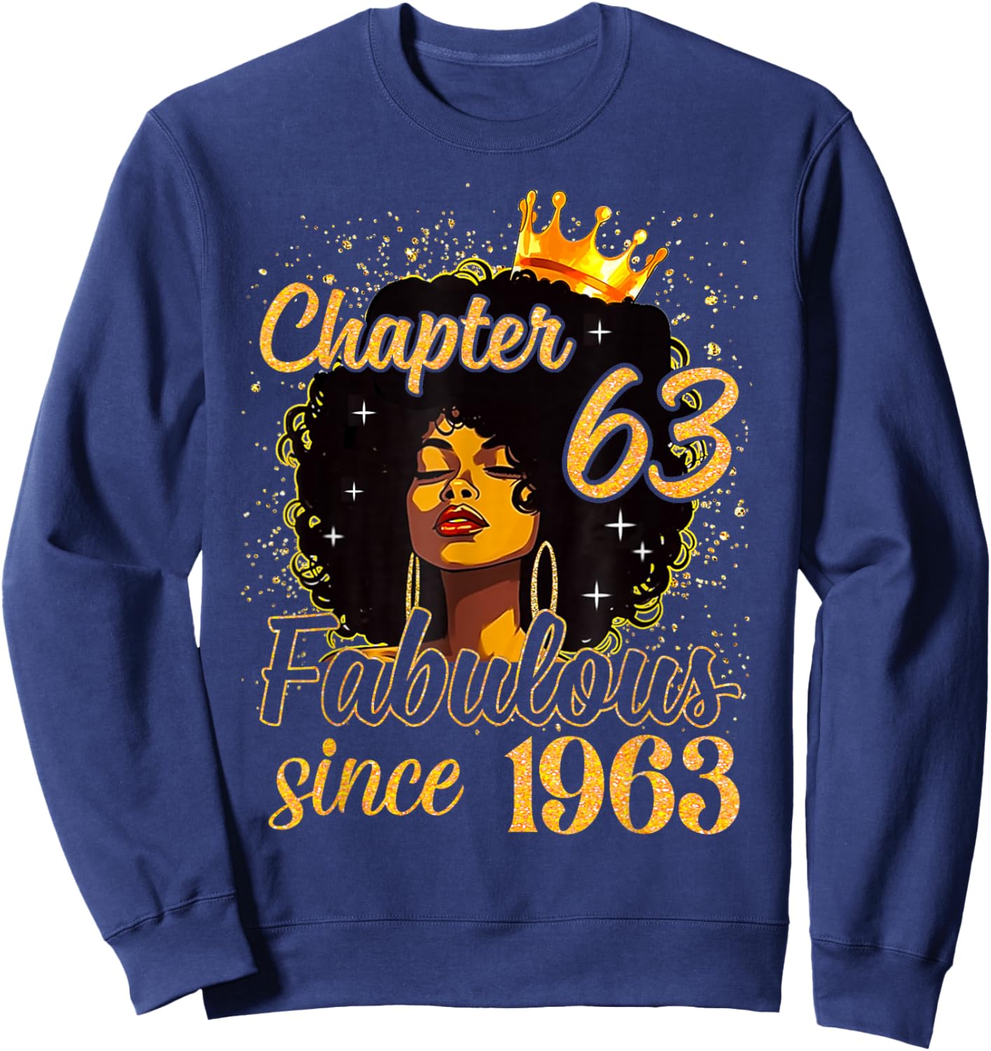 Chapter 63 Fabulous Since 1963 Birthday Party for Girls Sweatshirt - Sweatshirt | Navy