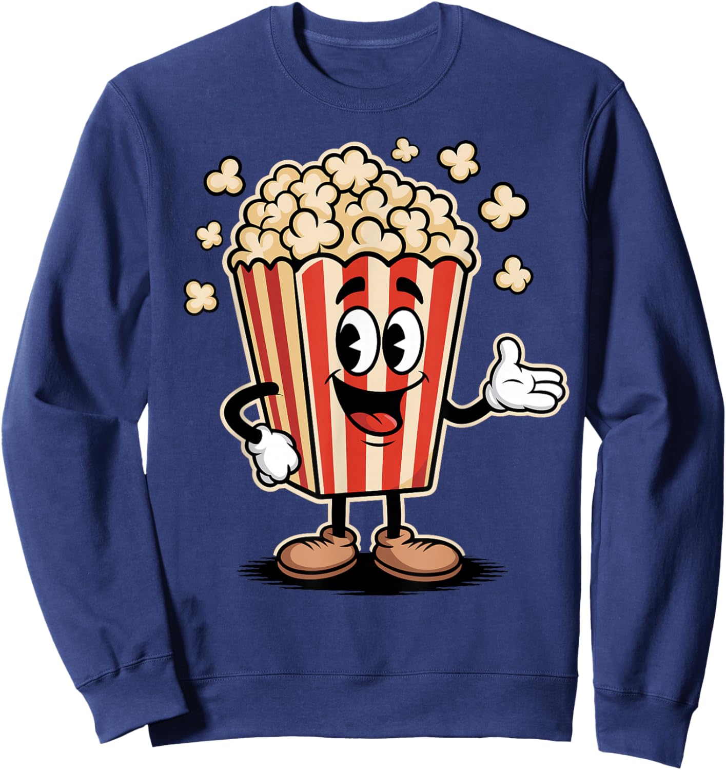Funny Popcorn Bag Movie Film Theater Family Cinema Sweatshirt - Sweatshirt | Navy