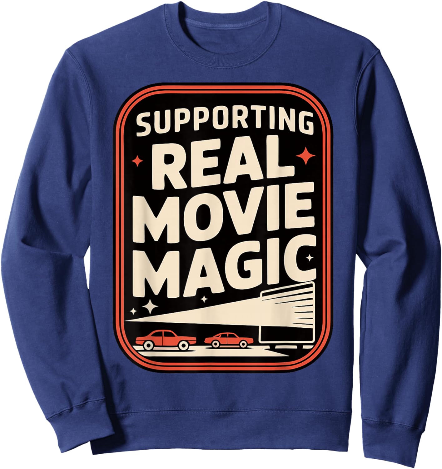 Drive-in Movie Lover Retro Film Drive-in Cinema Sweatshirt - Sweatshirt | Navy