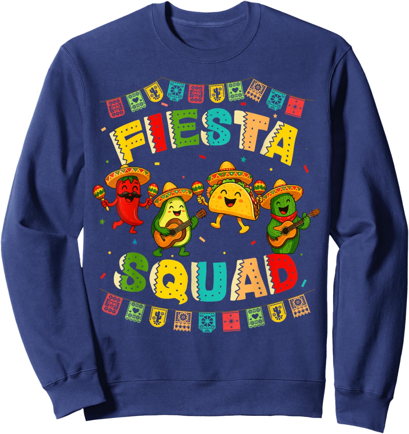 Fiesta Squad Cinco De Mayo Shirts Men Women Kids Mexican Sweatshirt - Sweatshirt | Navy