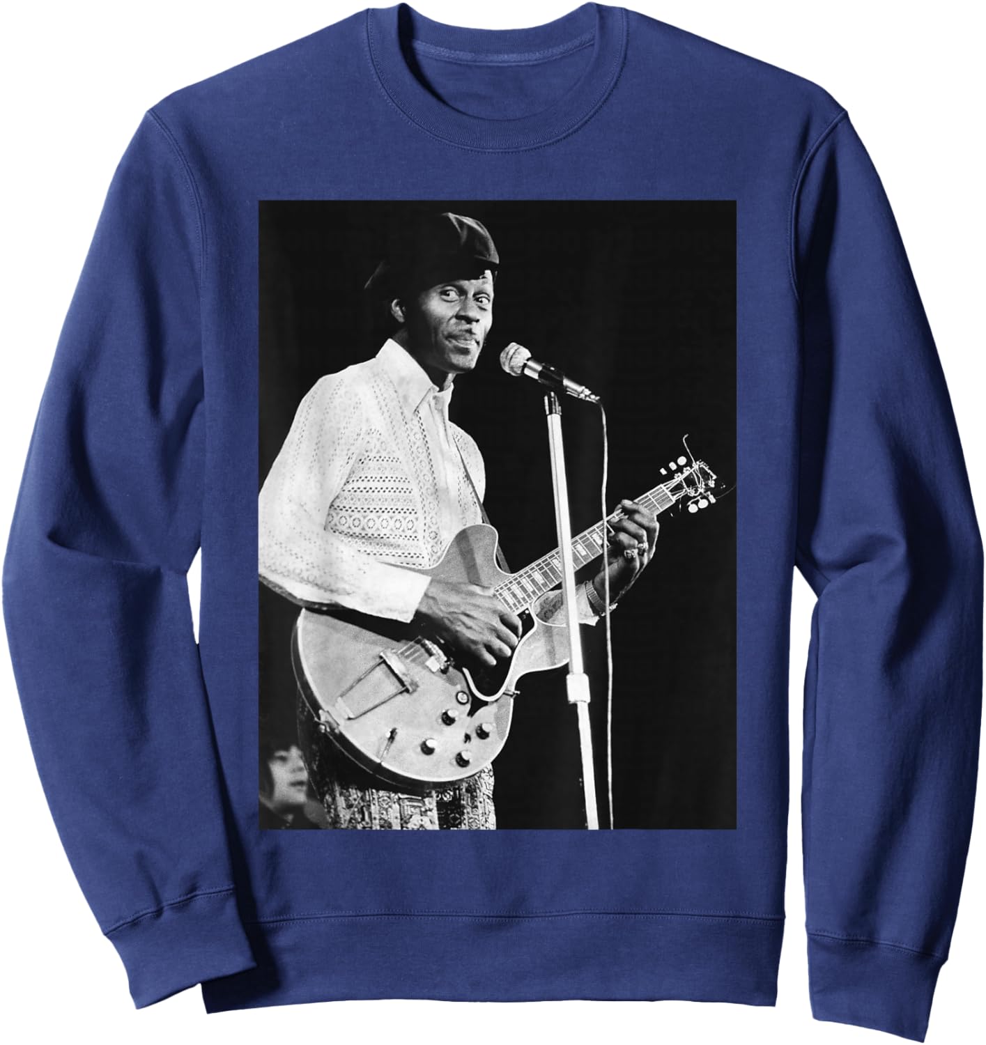 Rock N Roll Guitar Legend Chuck Berry 1973 Sweatshirt - Sweatshirt | Navy