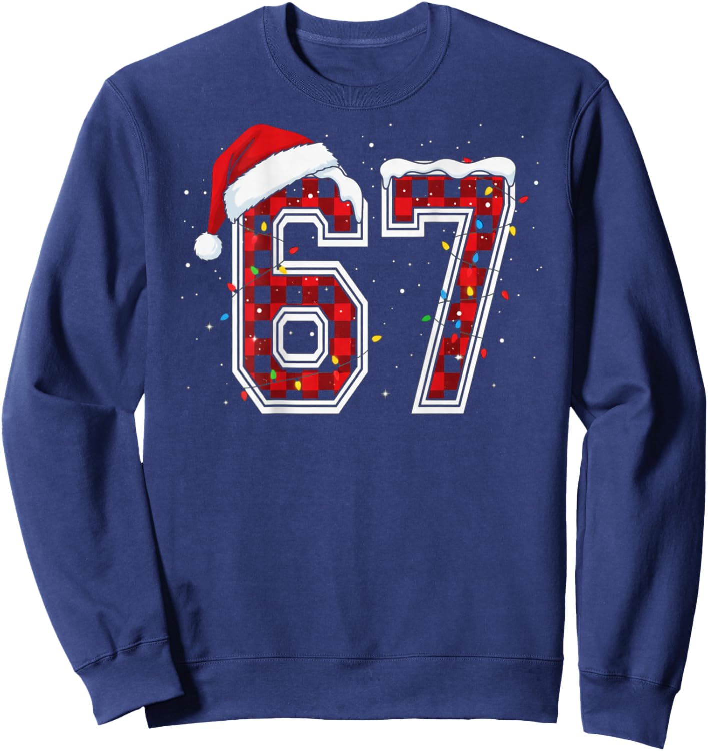 Funny Number 67 Sports Player Number Back of Shirt Only Sweatshirt - Sweatshirt | Navy