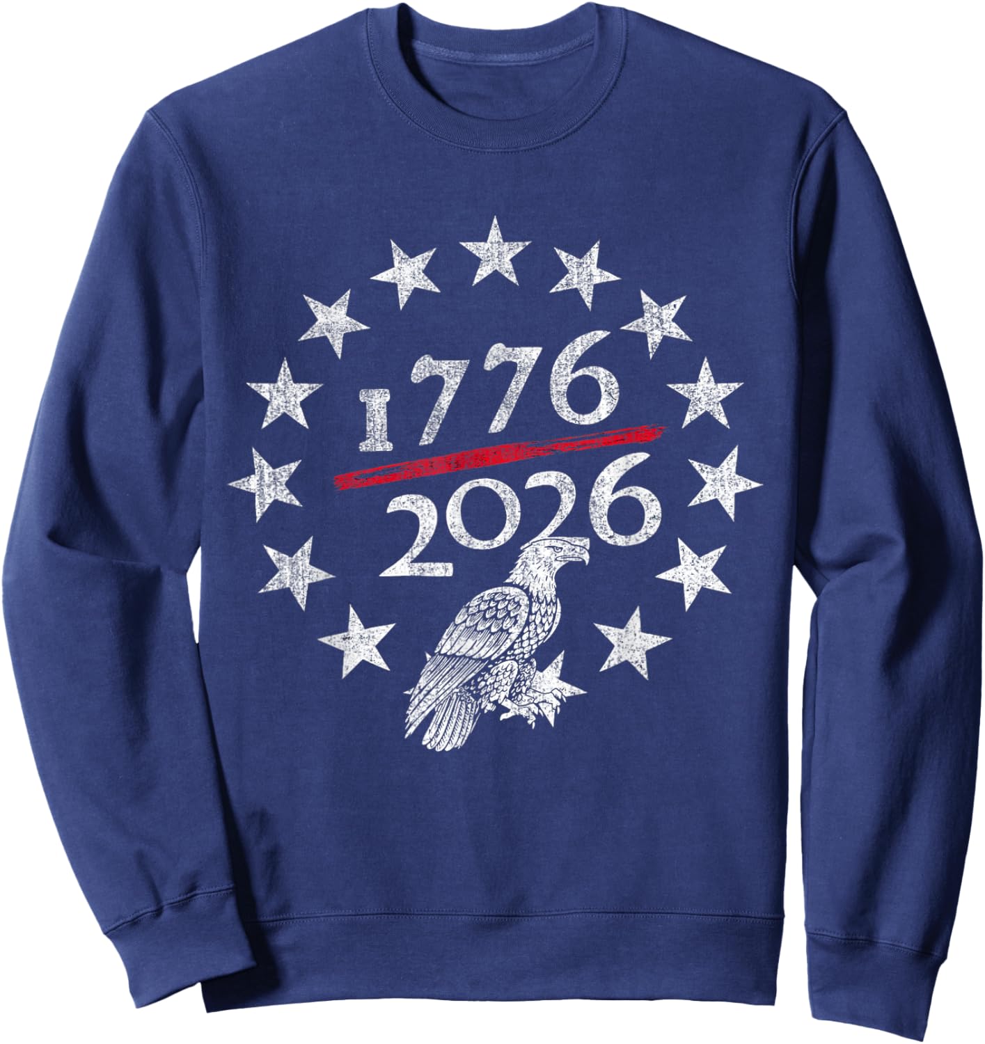 250th USA Anniversary Patriotic Eagle 250 Years American Sweatshirt - Sweatshirt | Navy