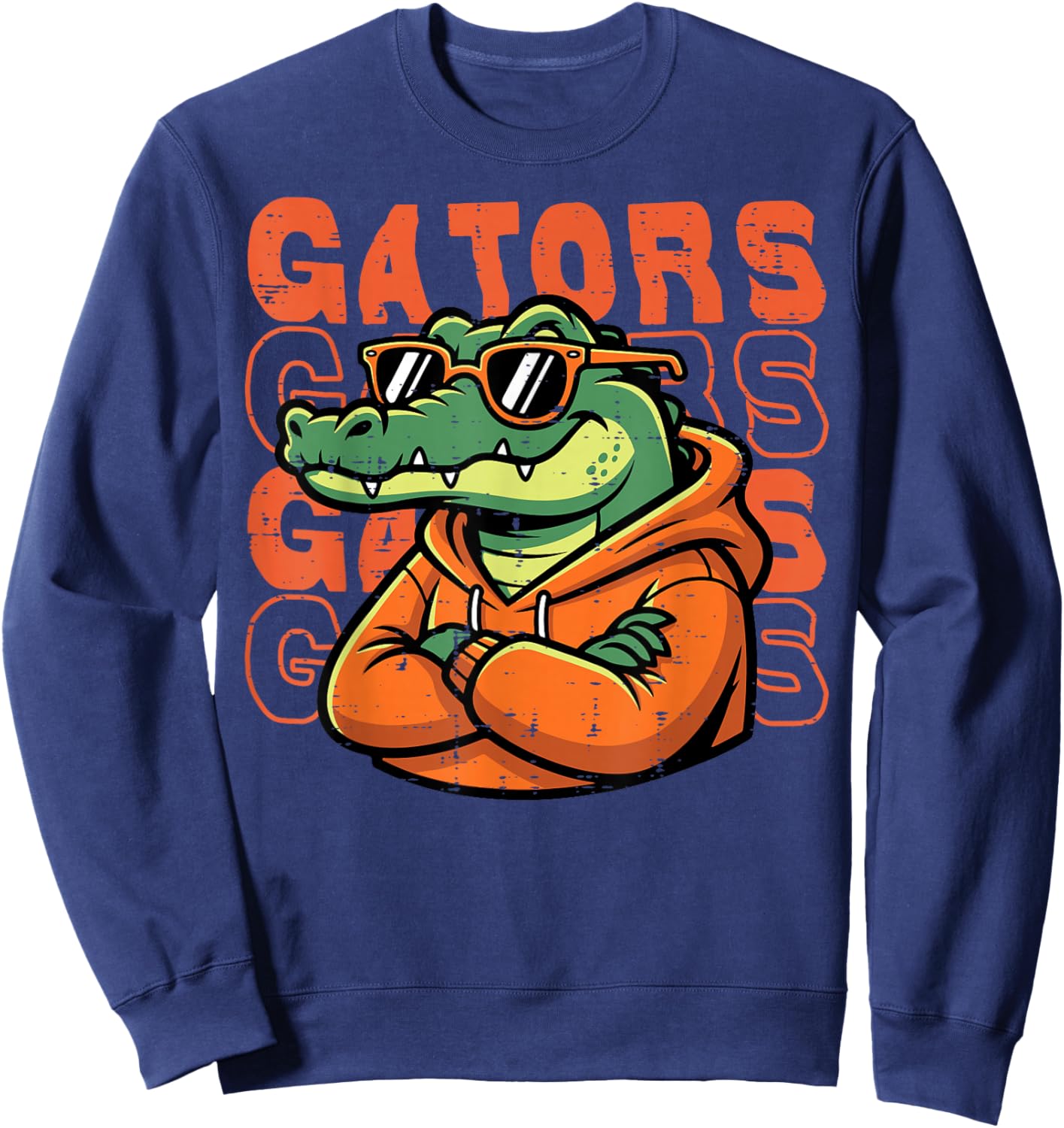 Gator Sunglasses Women Kids Boys Girls Youth Men Teen Sweatshirt - Sweatshirt | Navy