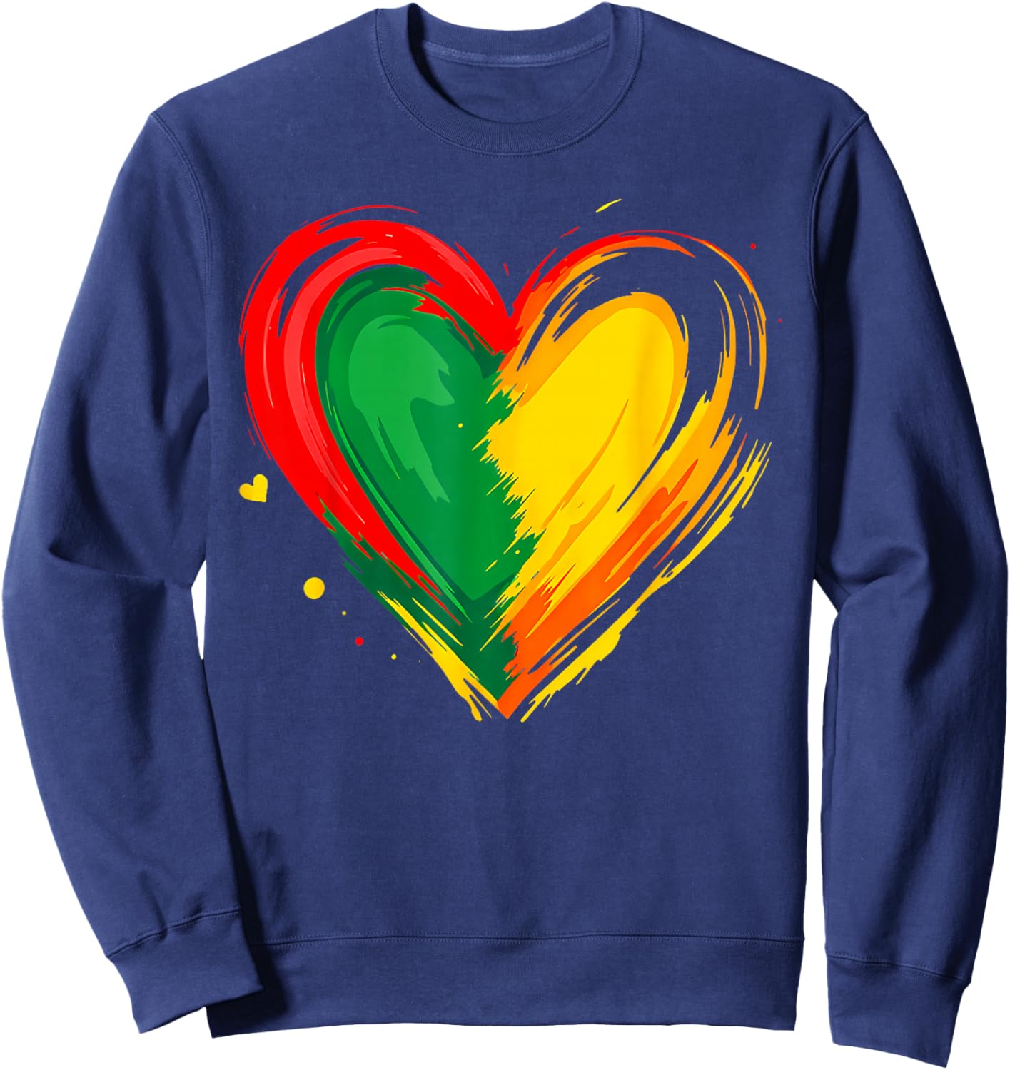 African Heart Black History Month African American Sweatshirt - Sweatshirt | Navy