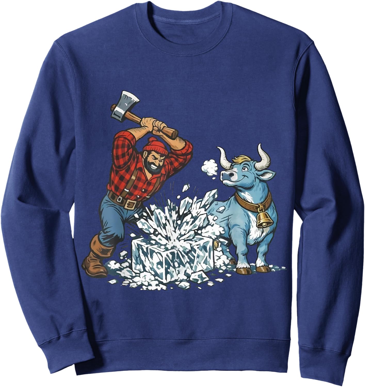 Paul Bunyan Smashes ICE Minnesota Sweatshirt - Sweatshirt | Navy