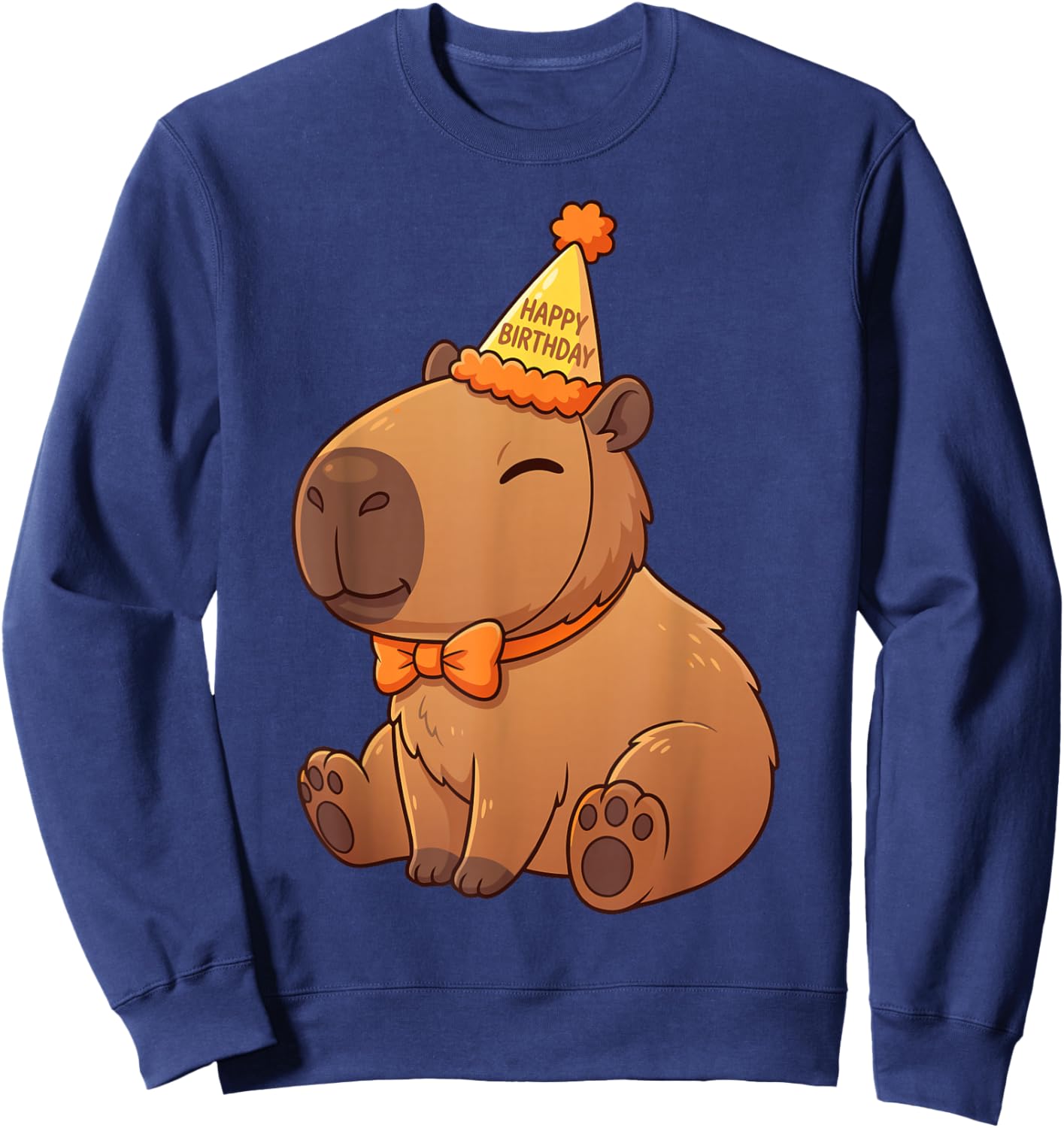 Graphic Capy Capybara Birthday Clothes for Girls Boys Kids Sweatshirt - Sweatshirt | Navy