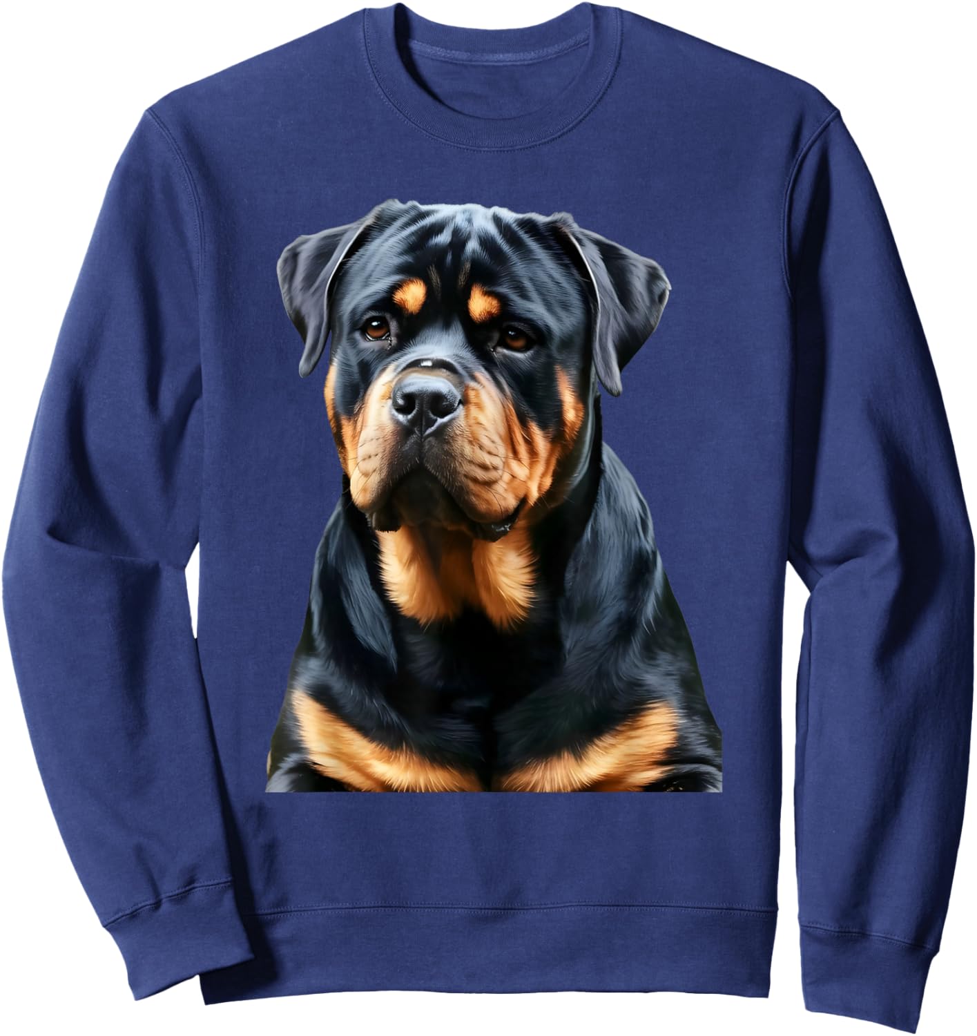 Realistic Rottweiler Dog Portrait for Dog Lovers Sweatshirt - Sweatshirt | Navy