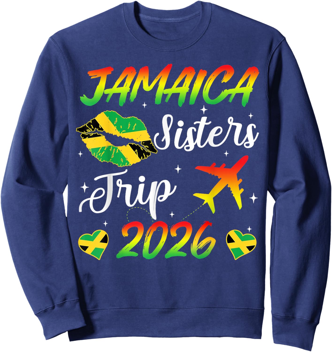 Jamaica Sisters Trip 2026 Vacation Jamaica Travel Group Girl Sweatshirt - Sweatshirt | Navy