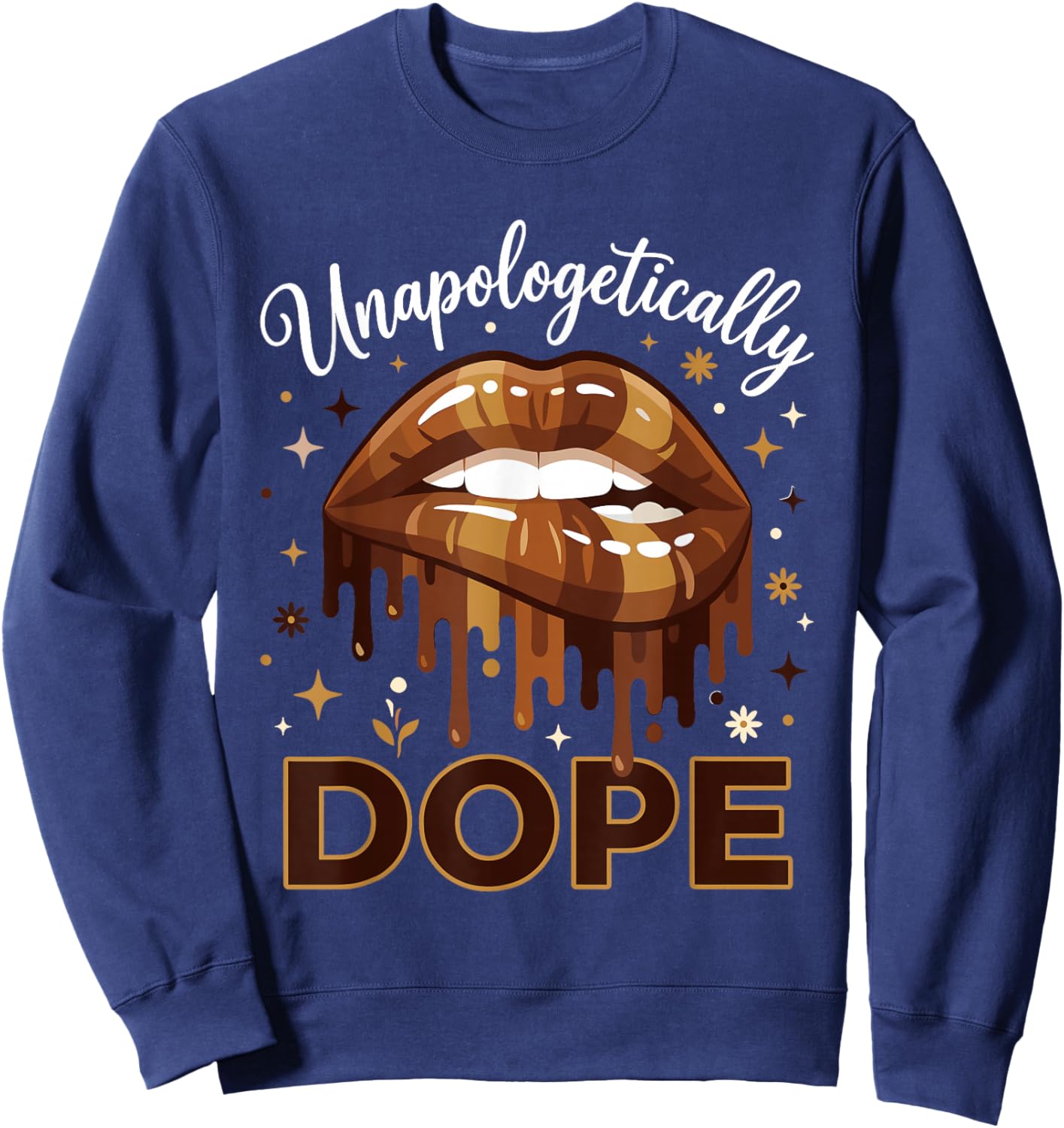Unapologetically Dope Woman Juneteenth Melanin Black Pride Sweatshirt - Sweatshirt | Navy