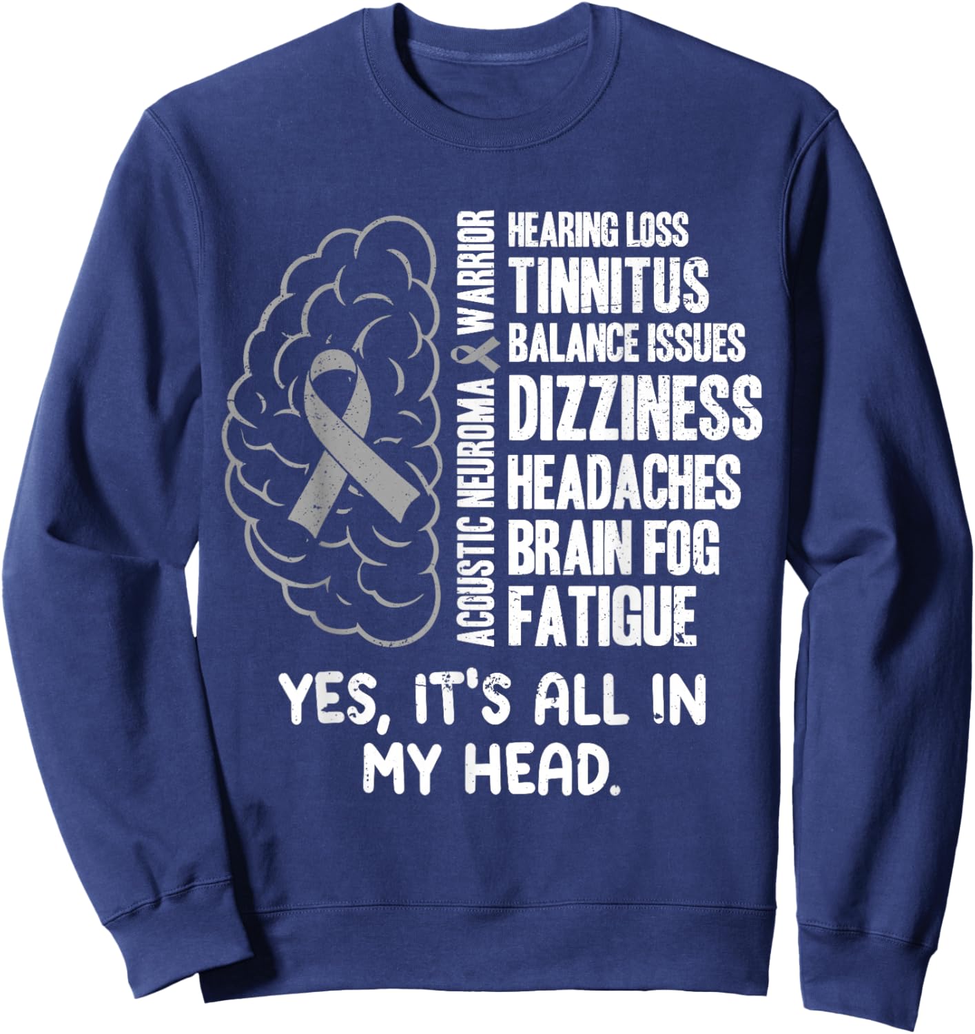 Acoustic Neuroma Warrior Sweatshirt - Sweatshirt | Navy