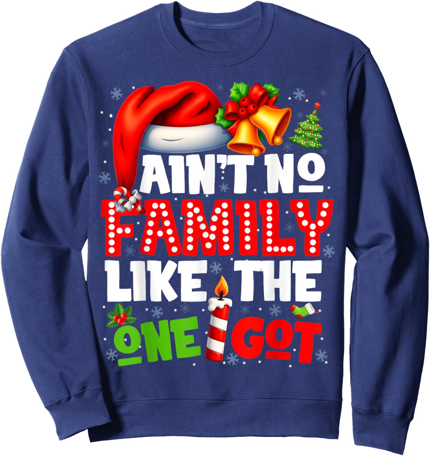 Family Matching Christmas 2025 Funny Pajamas PJs Outfit Gift Sweatshirt - Sweatshirt | Navy